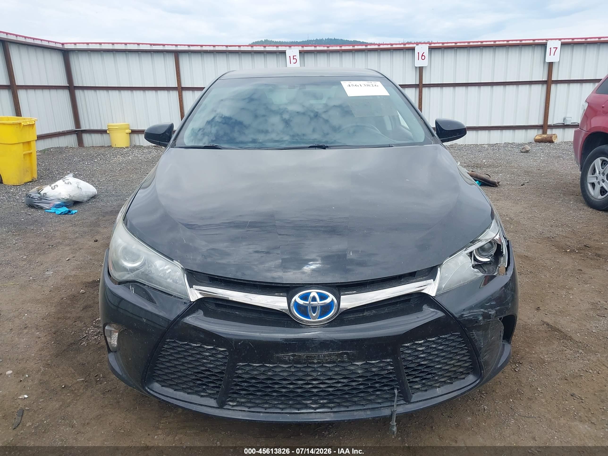 2015 Toyota Camry Hybrid Se Black vin: 4T1BD1FK0FU175972