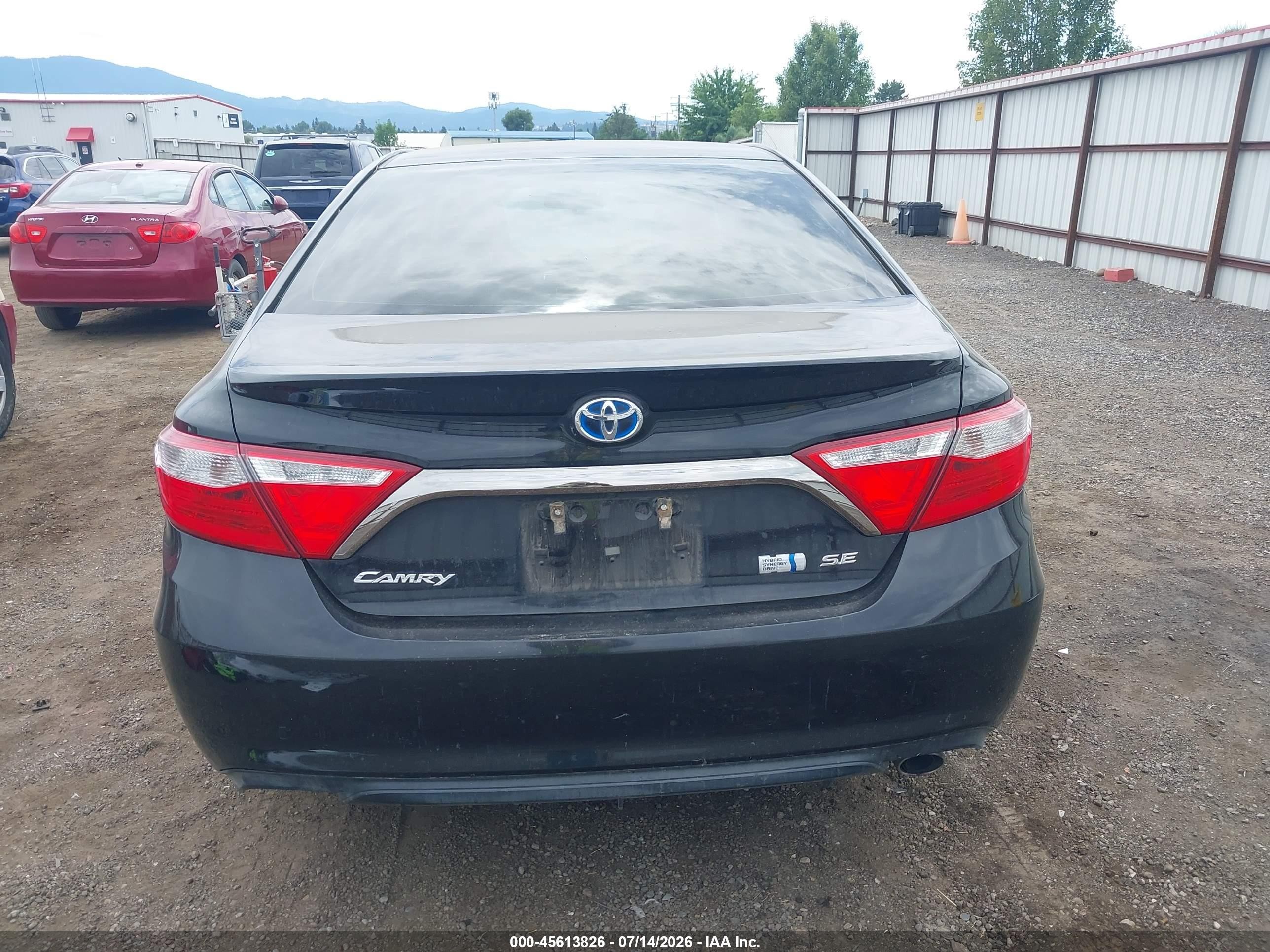 2015 Toyota Camry Hybrid Se Black vin: 4T1BD1FK0FU175972