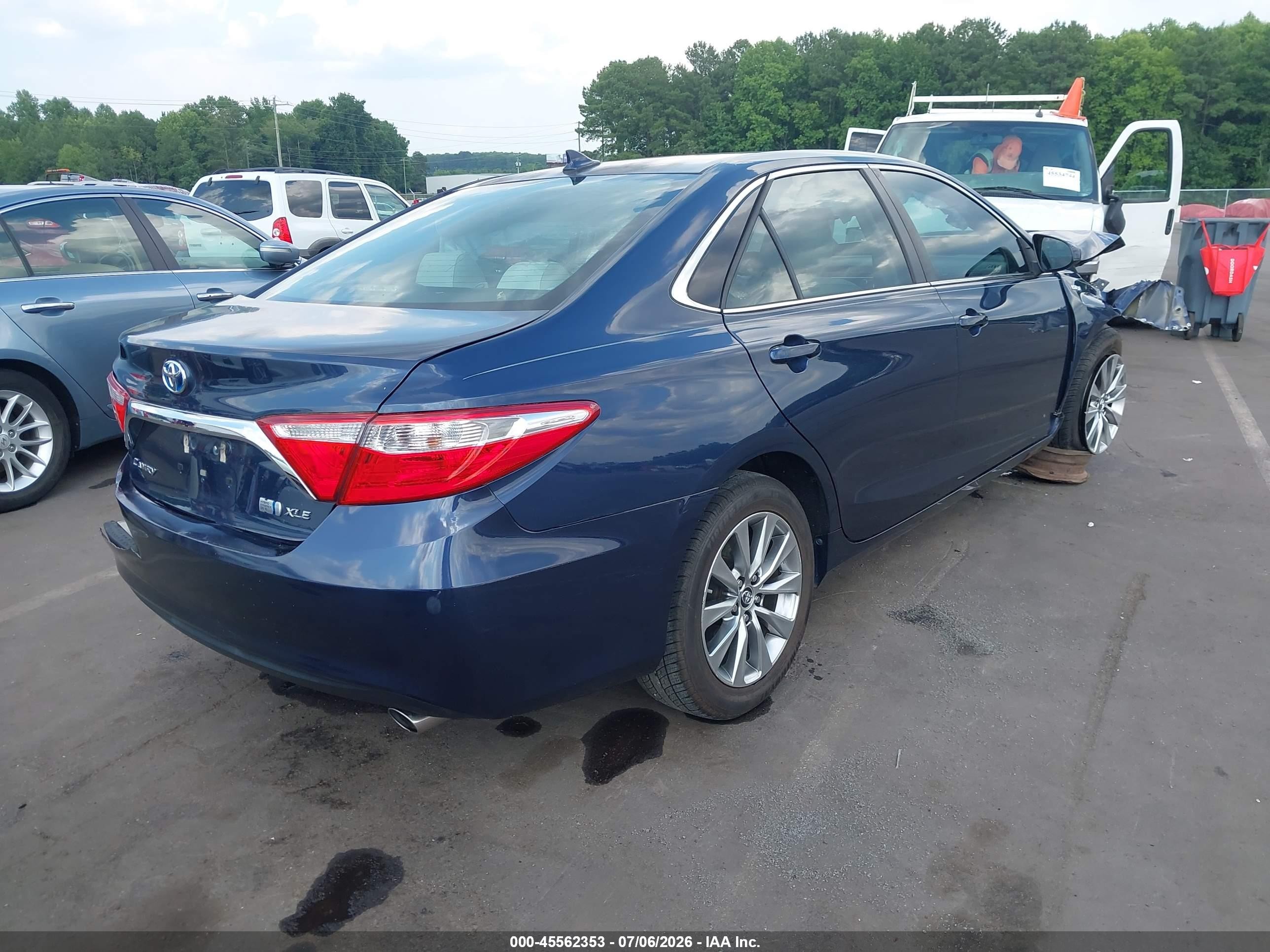 2015 Toyota Camry Hybrid Xle Dark Blue vin: 4T1BD1FK0FU176183