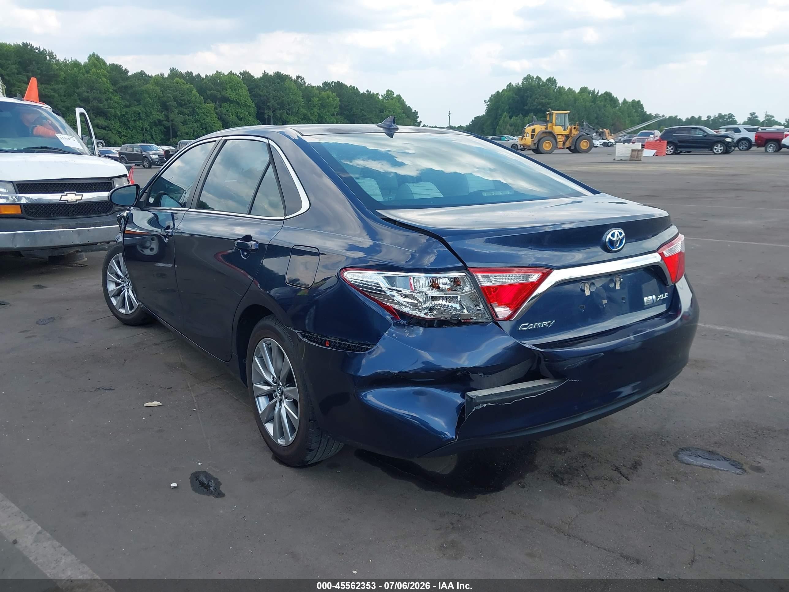 2015 Toyota Camry Hybrid Xle Dark Blue vin: 4T1BD1FK0FU176183