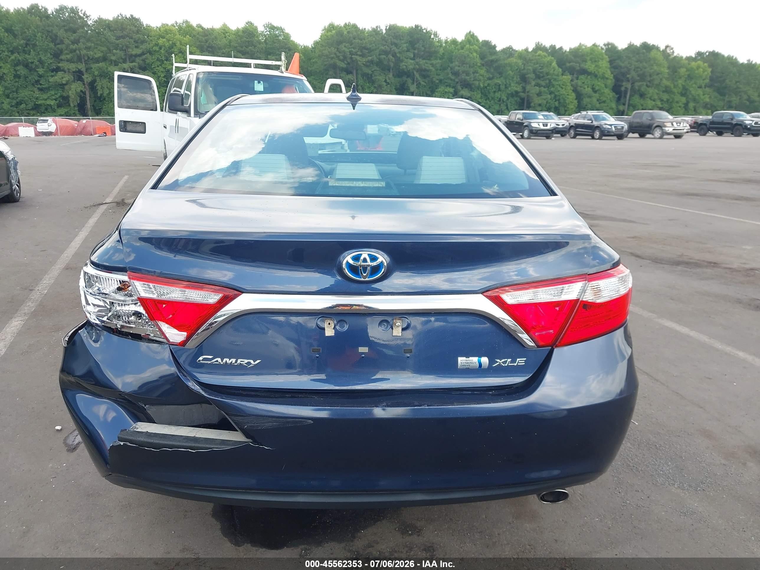 2015 Toyota Camry Hybrid Xle Dark Blue vin: 4T1BD1FK0FU176183