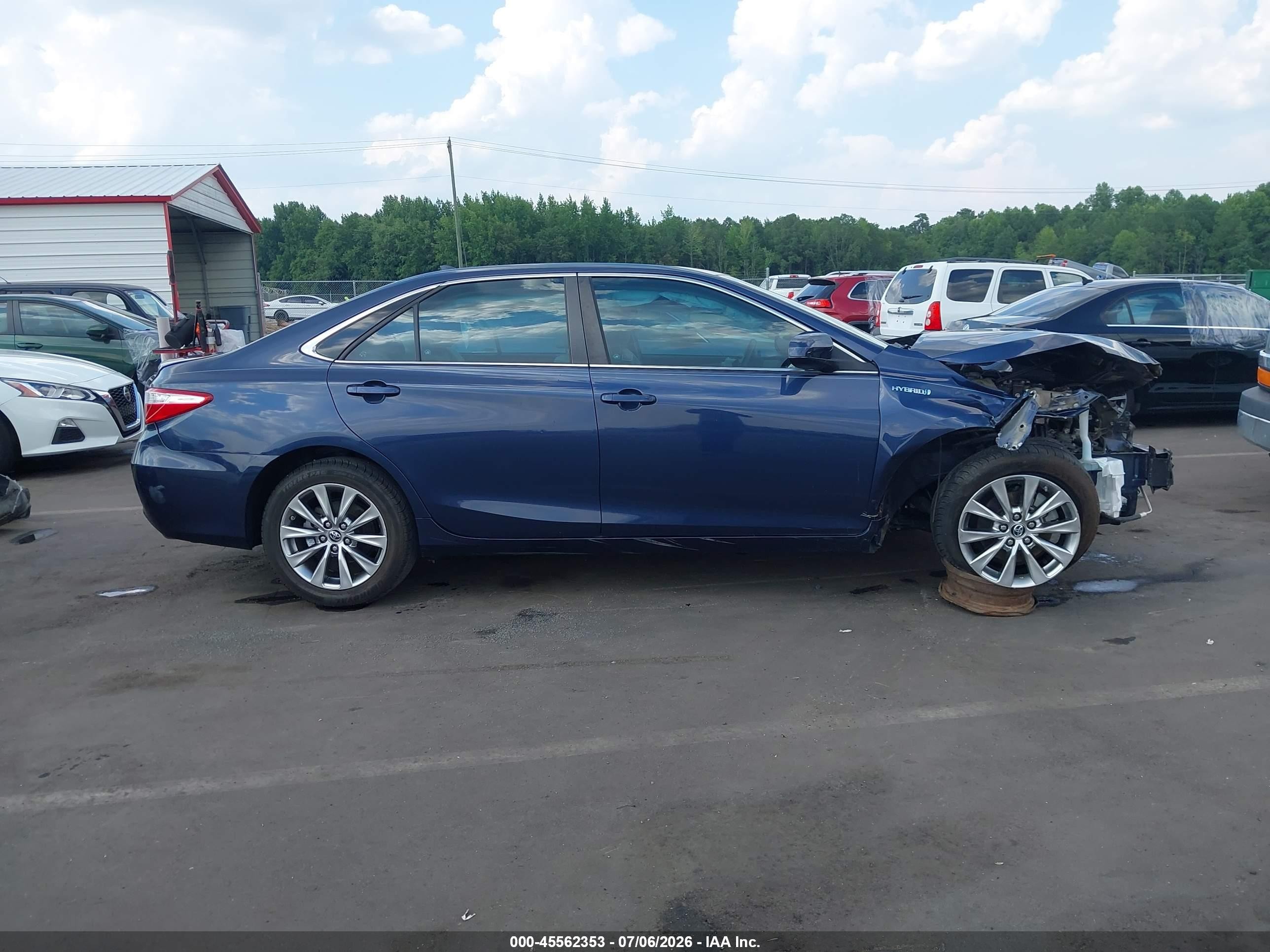 2015 Toyota Camry Hybrid Xle Dark Blue vin: 4T1BD1FK0FU176183