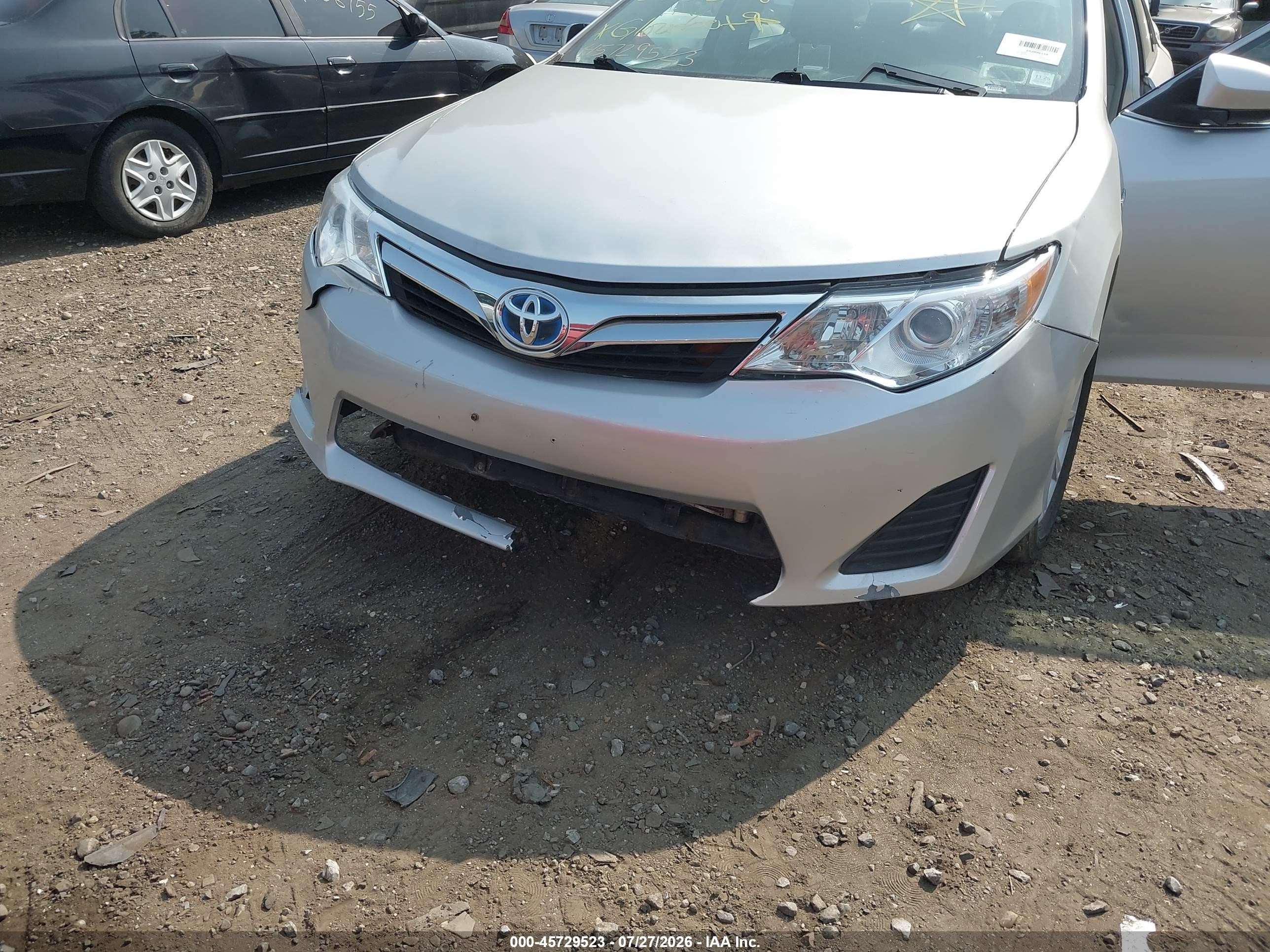 2012 Toyota Camry Hybrid Xle Серый vin: 4T1BD1FK1CU027390