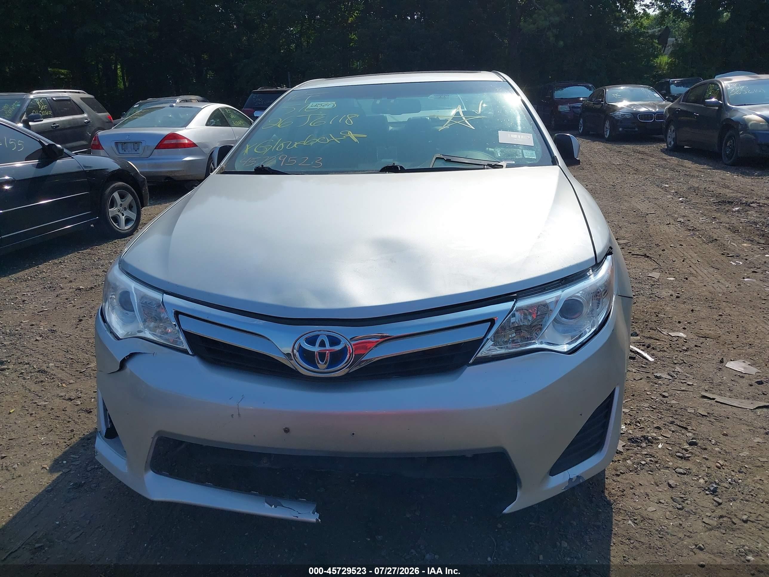2012 Toyota Camry Hybrid Xle Серый vin: 4T1BD1FK1CU027390