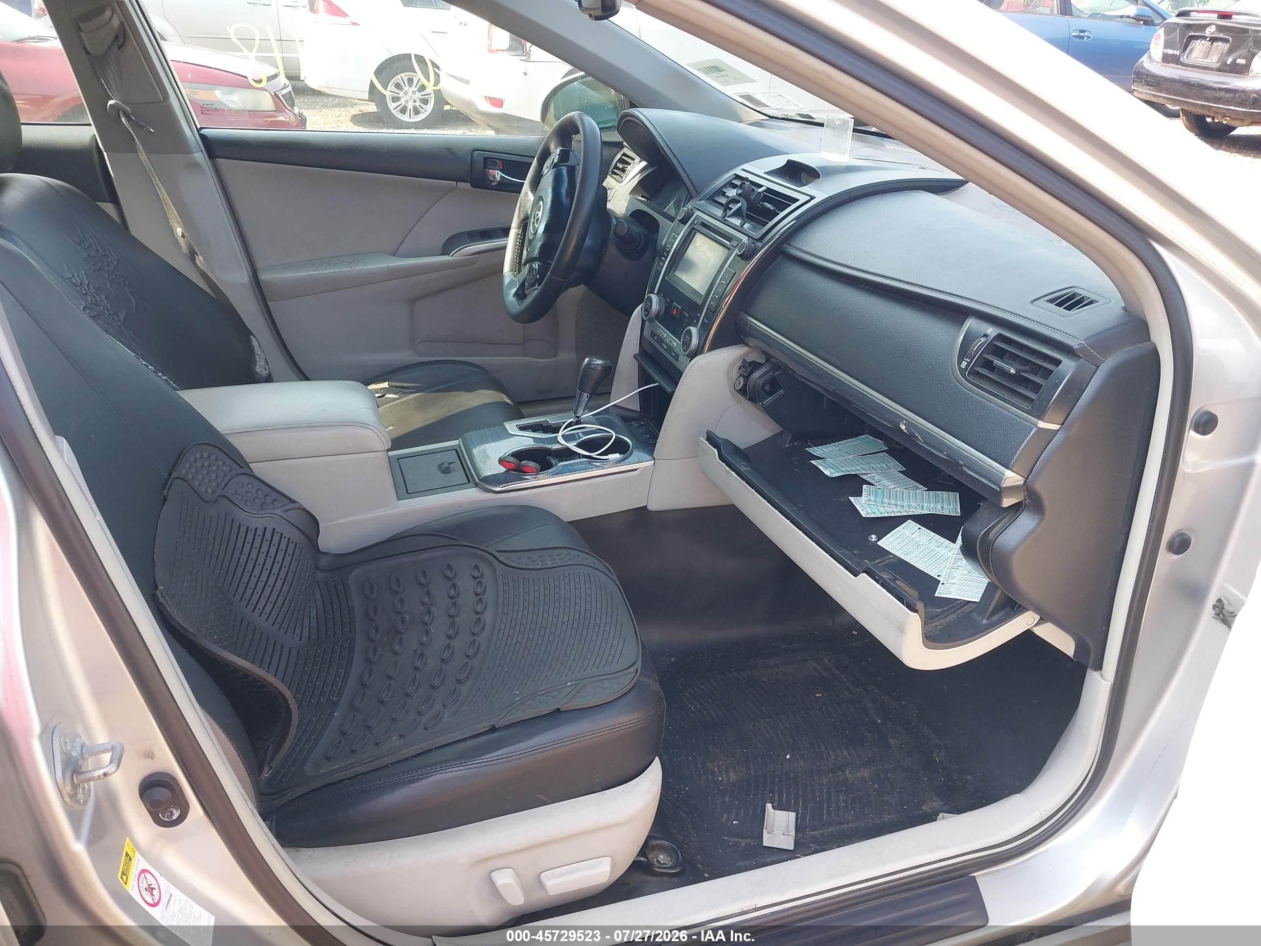 2012 Toyota Camry Hybrid Xle Серый vin: 4T1BD1FK1CU027390
