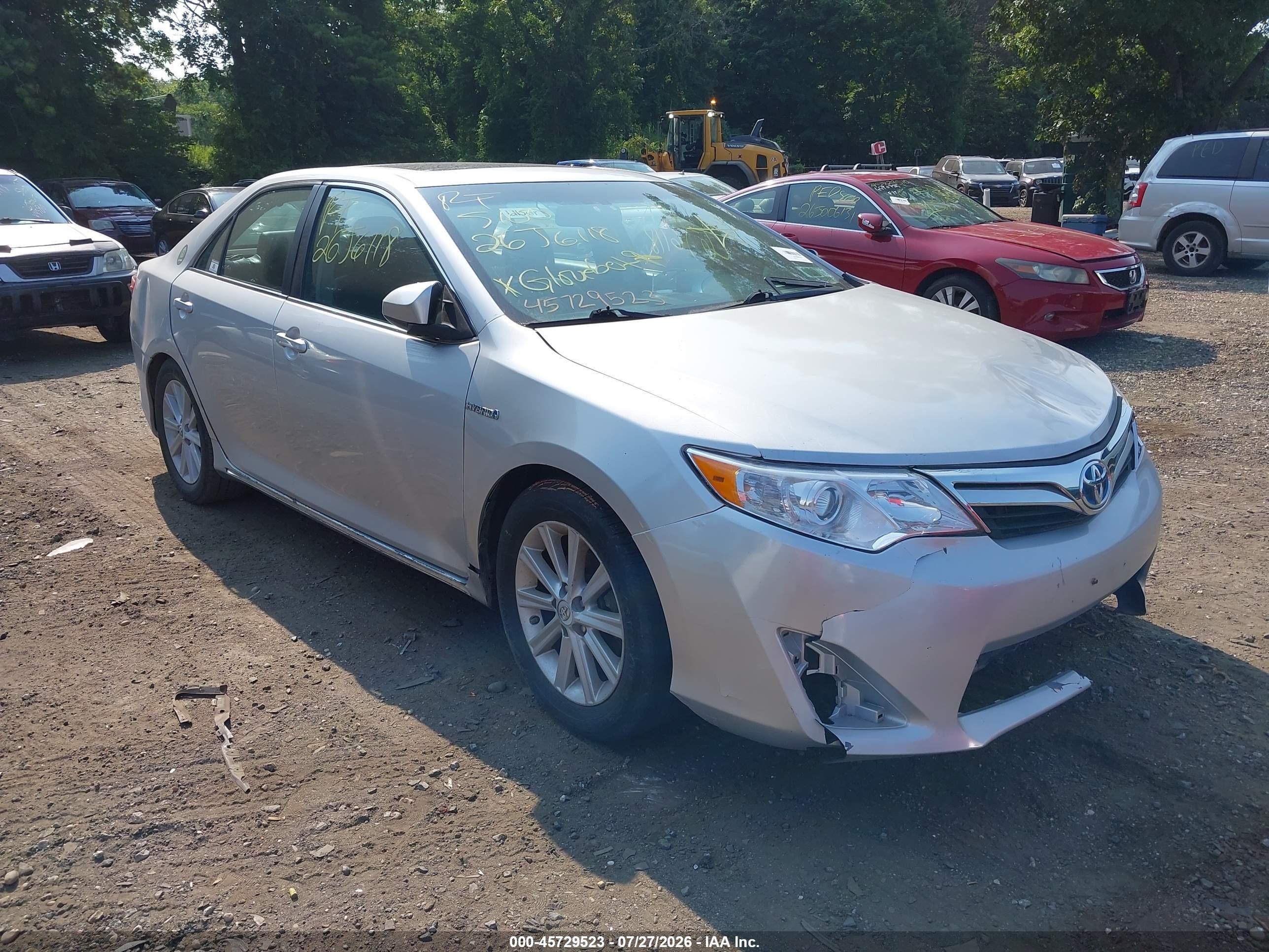 2012 Toyota Camry Hybrid Xle Gray vin: 4T1BD1FK1CU027390
