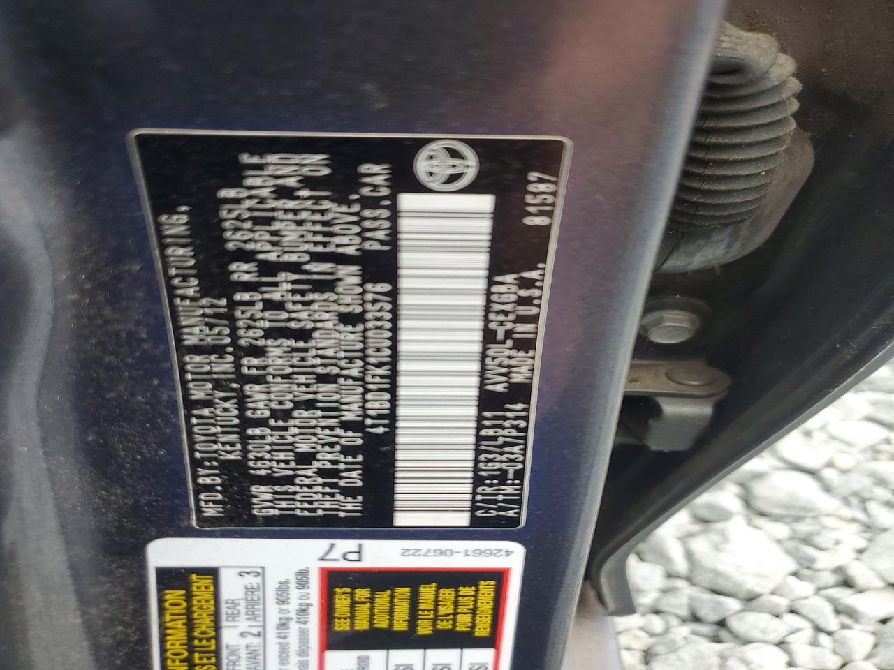 2012 Toyota Camry Hybrid Xle Угольный vin: 4T1BD1FK1CU033576