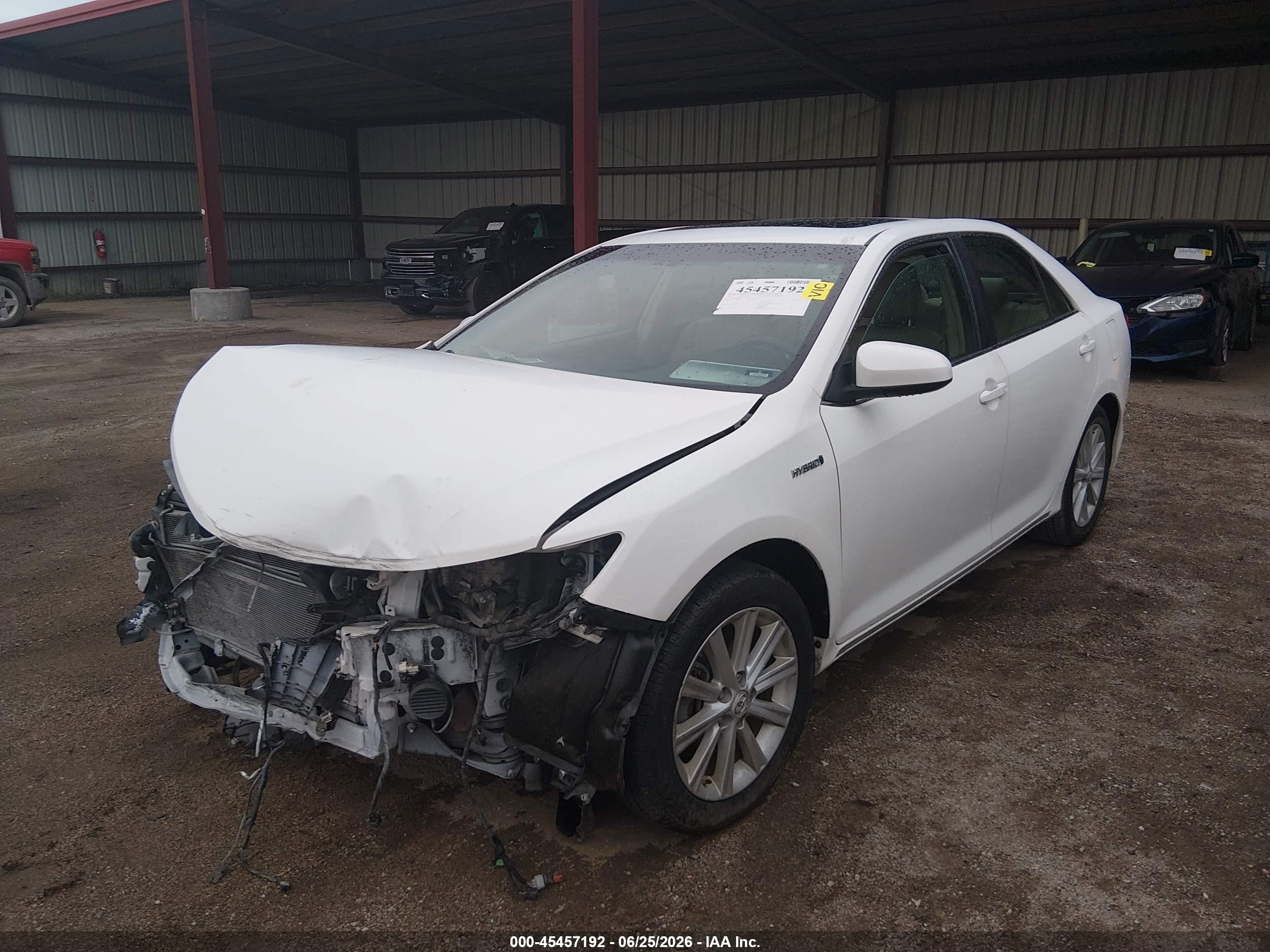 2012 Toyota Camry Hybrid Xle White vin: 4T1BD1FK1CU034677