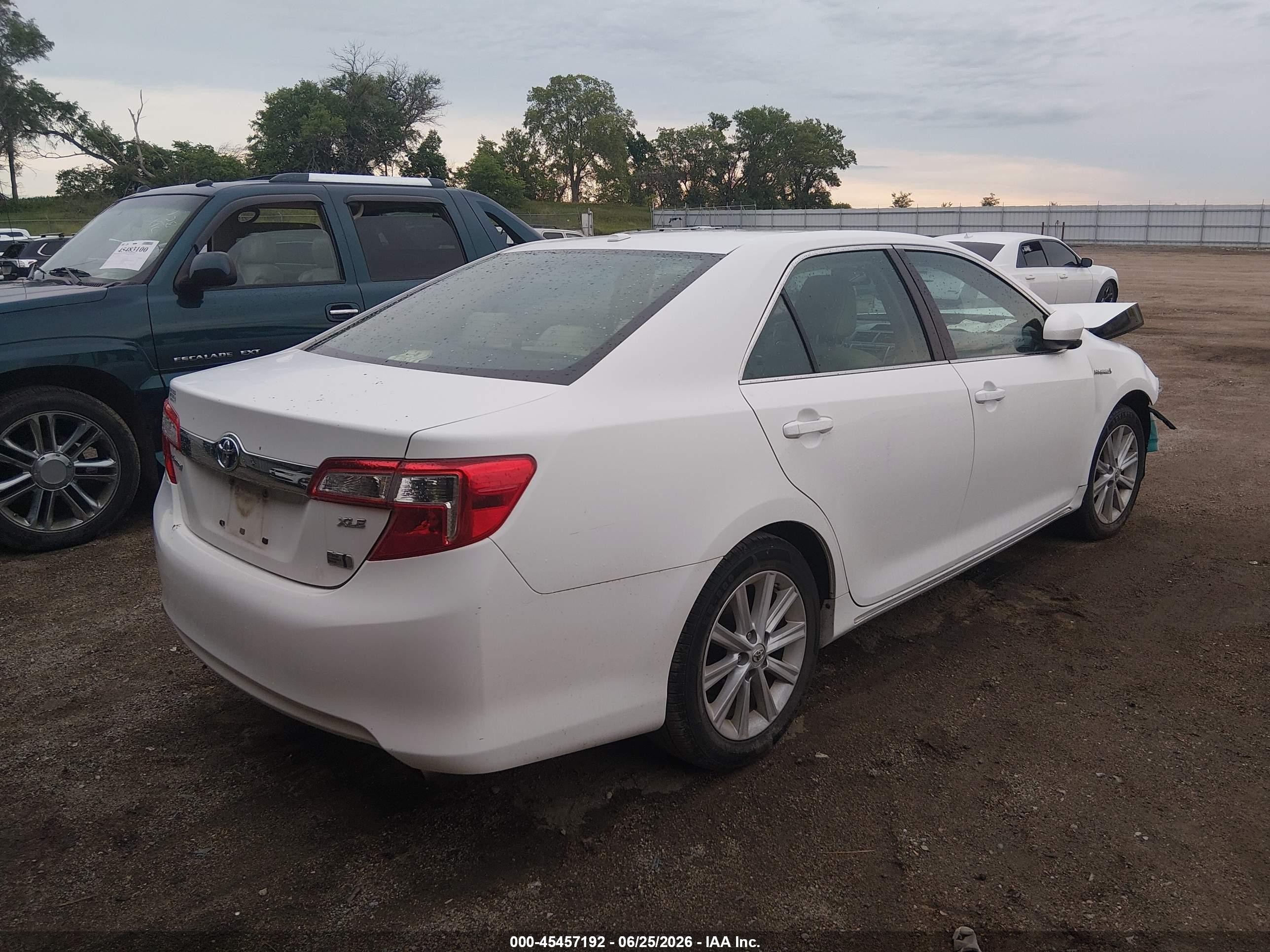 2012 Toyota Camry Hybrid Xle White vin: 4T1BD1FK1CU034677