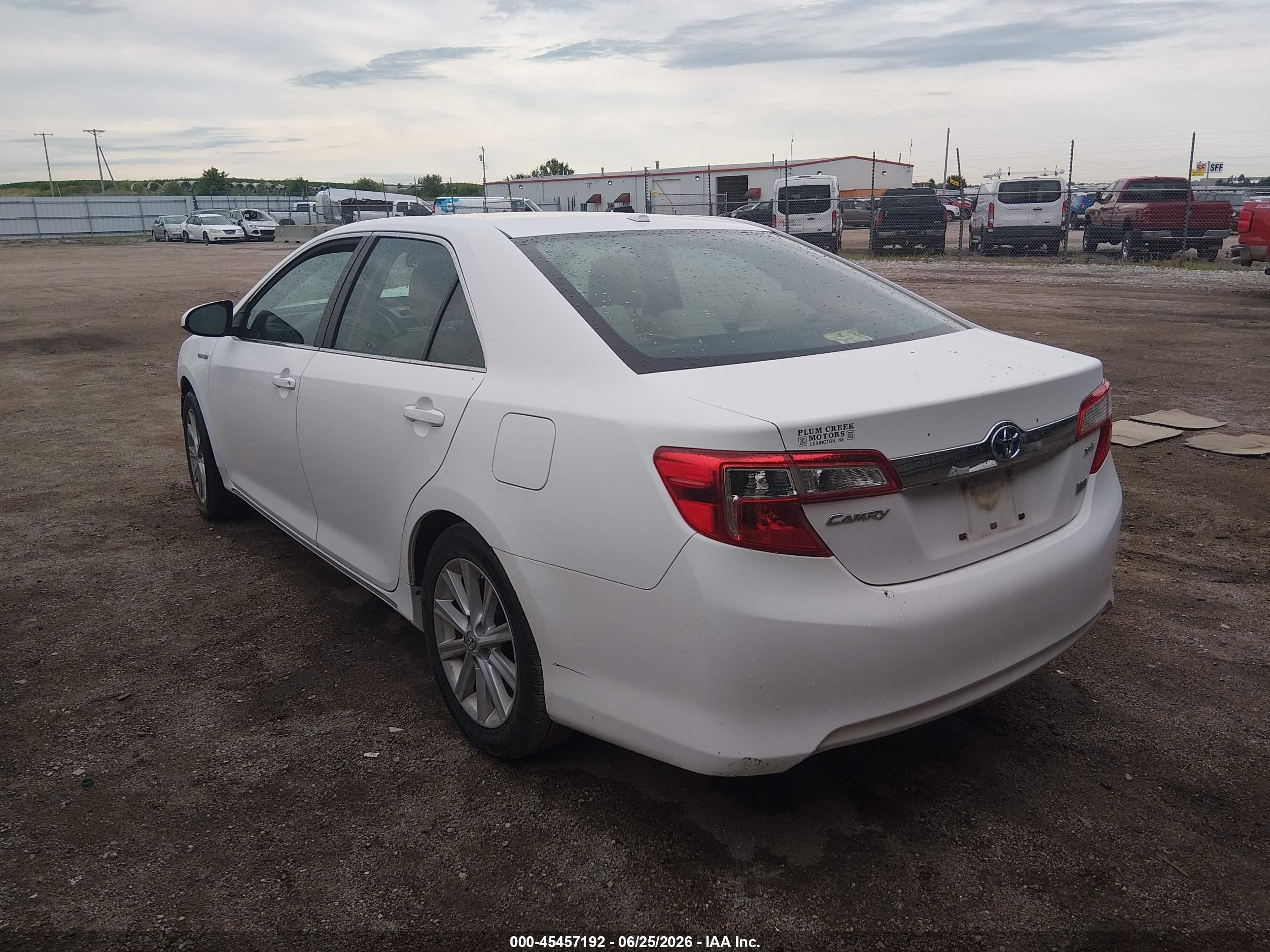 2012 Toyota Camry Hybrid Xle White vin: 4T1BD1FK1CU034677