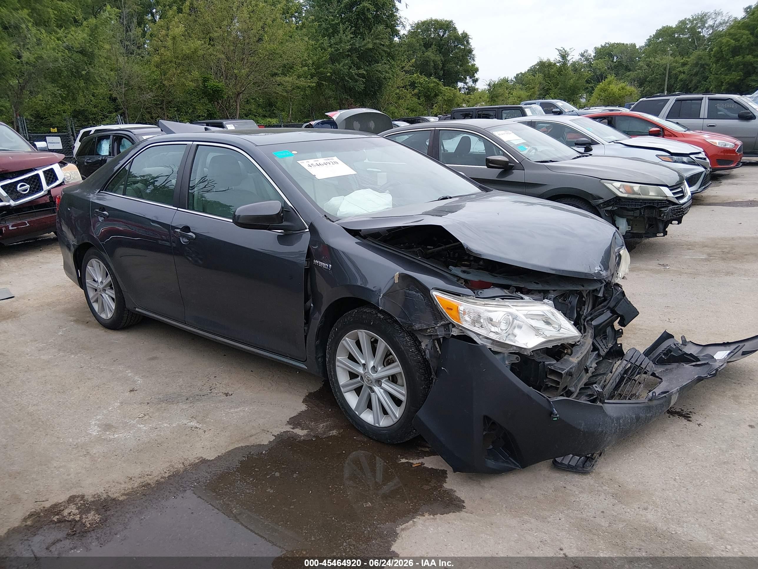 2012 Toyota Camry Hybrid Xle Серый vin: 4T1BD1FK1CU048272
