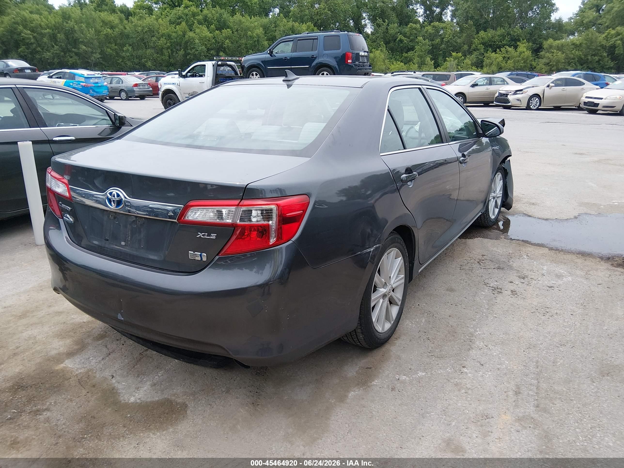 2012 Toyota Camry Hybrid Xle Серый vin: 4T1BD1FK1CU048272