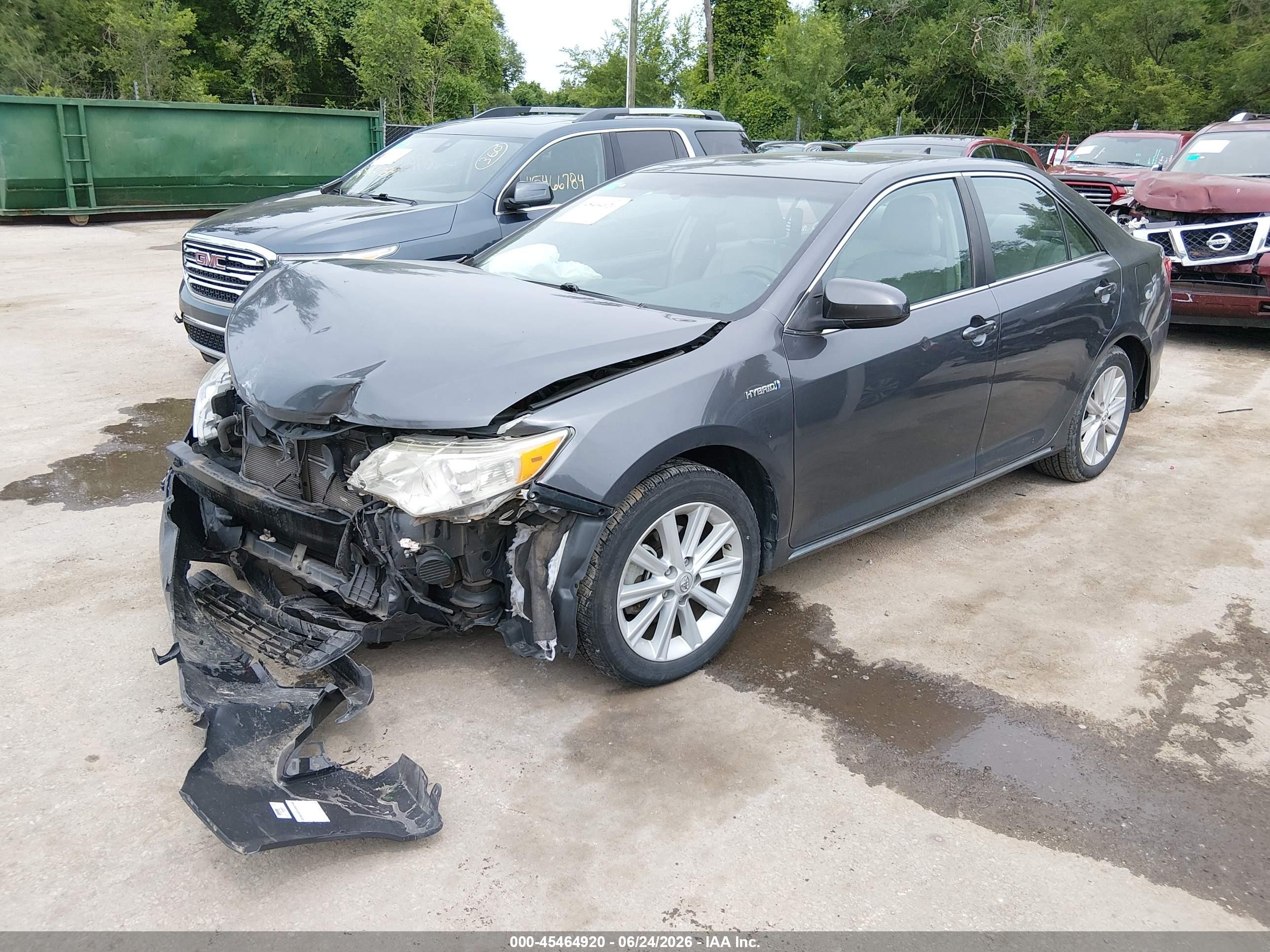 2012 Toyota Camry Hybrid Xle Серый vin: 4T1BD1FK1CU048272