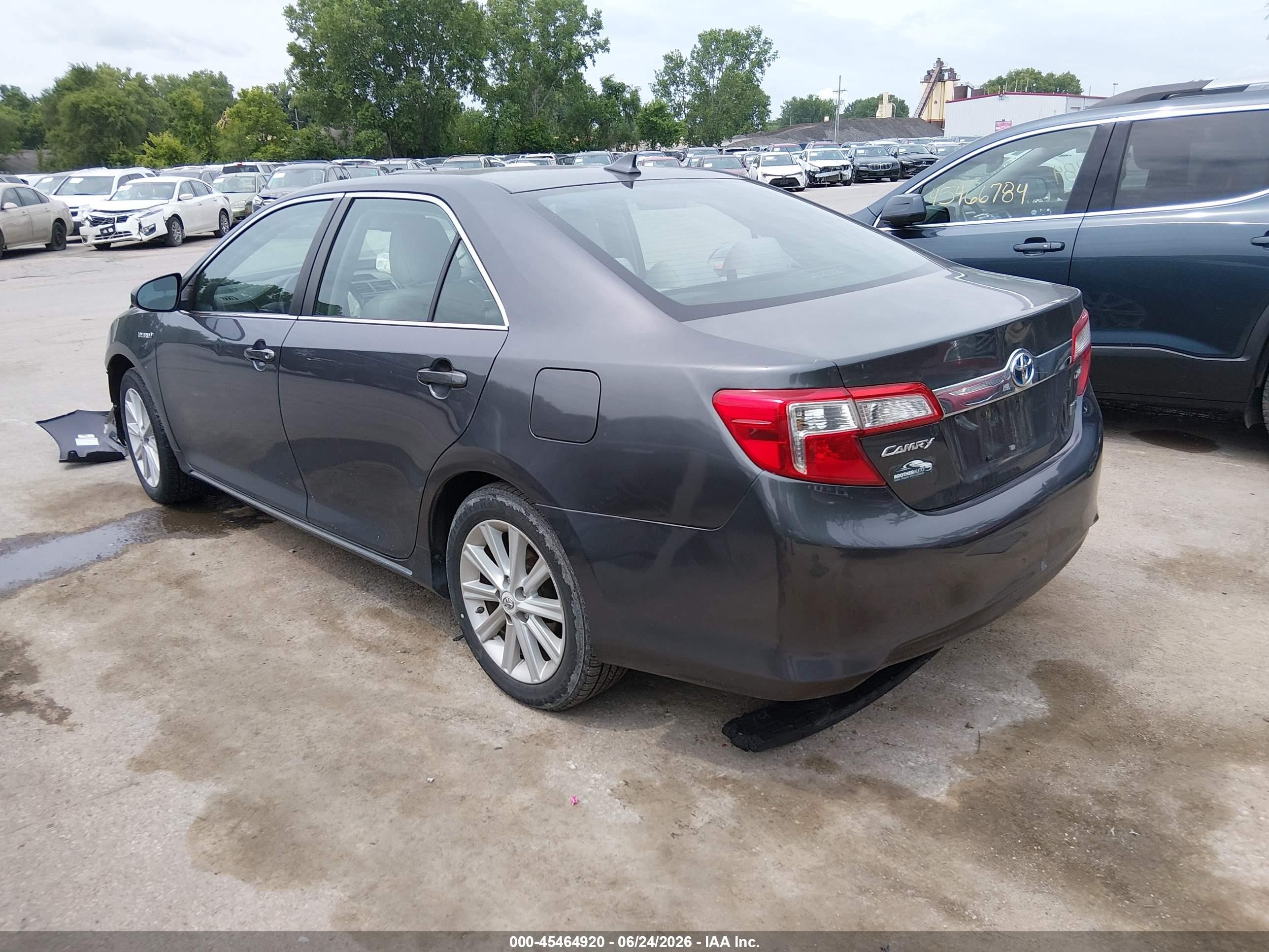 2012 Toyota Camry Hybrid Xle Серый vin: 4T1BD1FK1CU048272