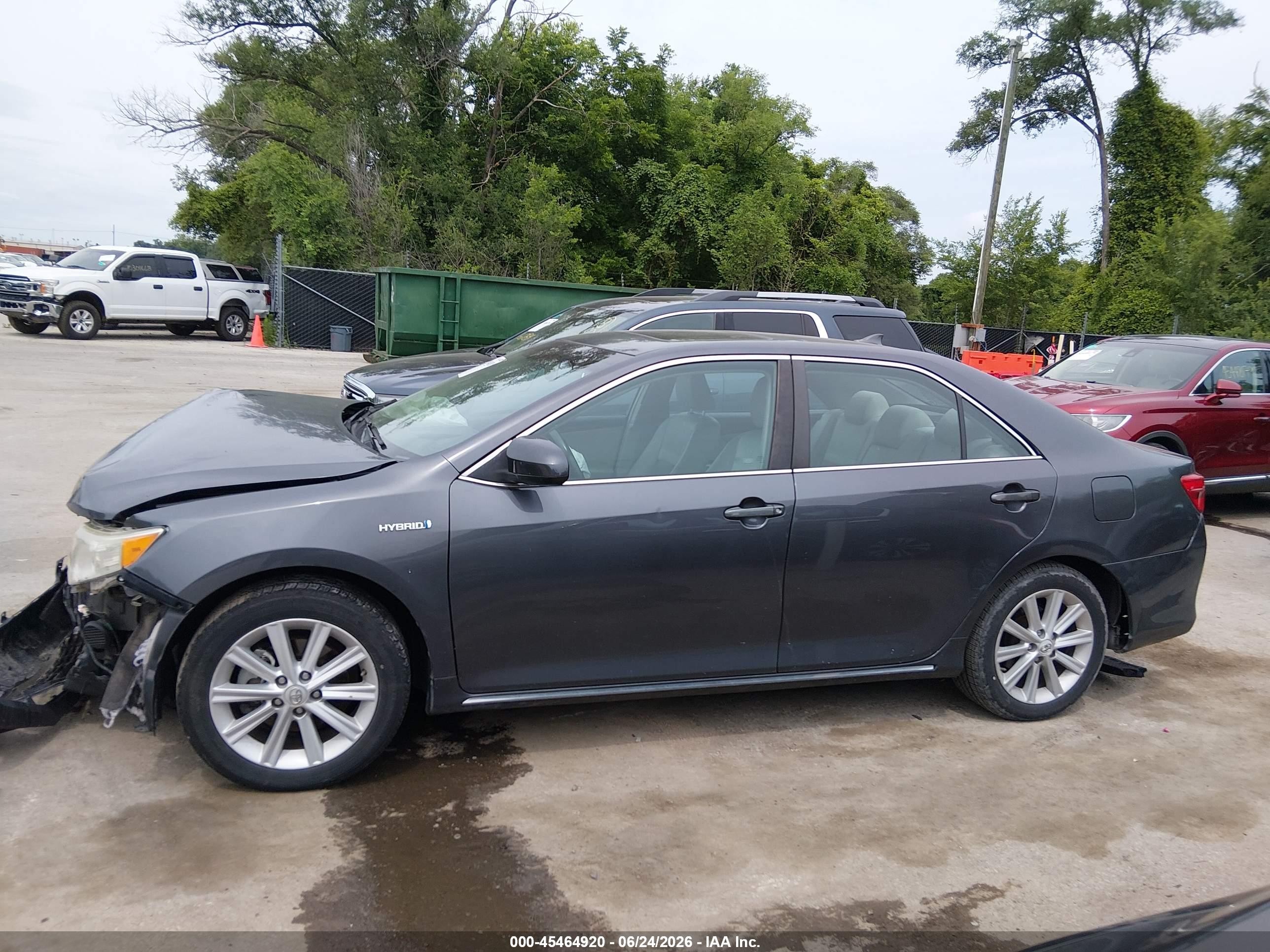 2012 Toyota Camry Hybrid Xle Серый vin: 4T1BD1FK1CU048272