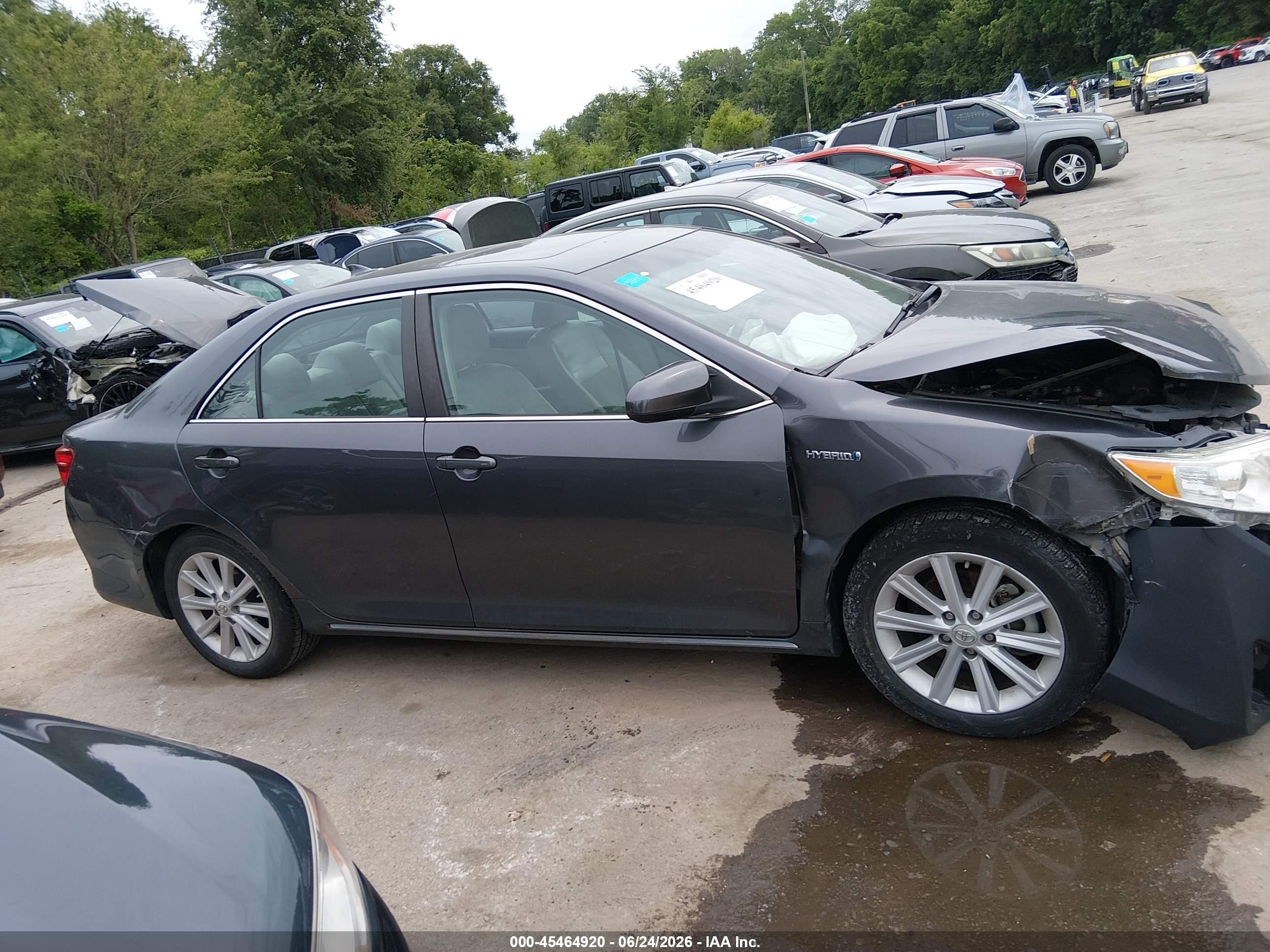 2012 Toyota Camry Hybrid Xle Серый vin: 4T1BD1FK1CU048272