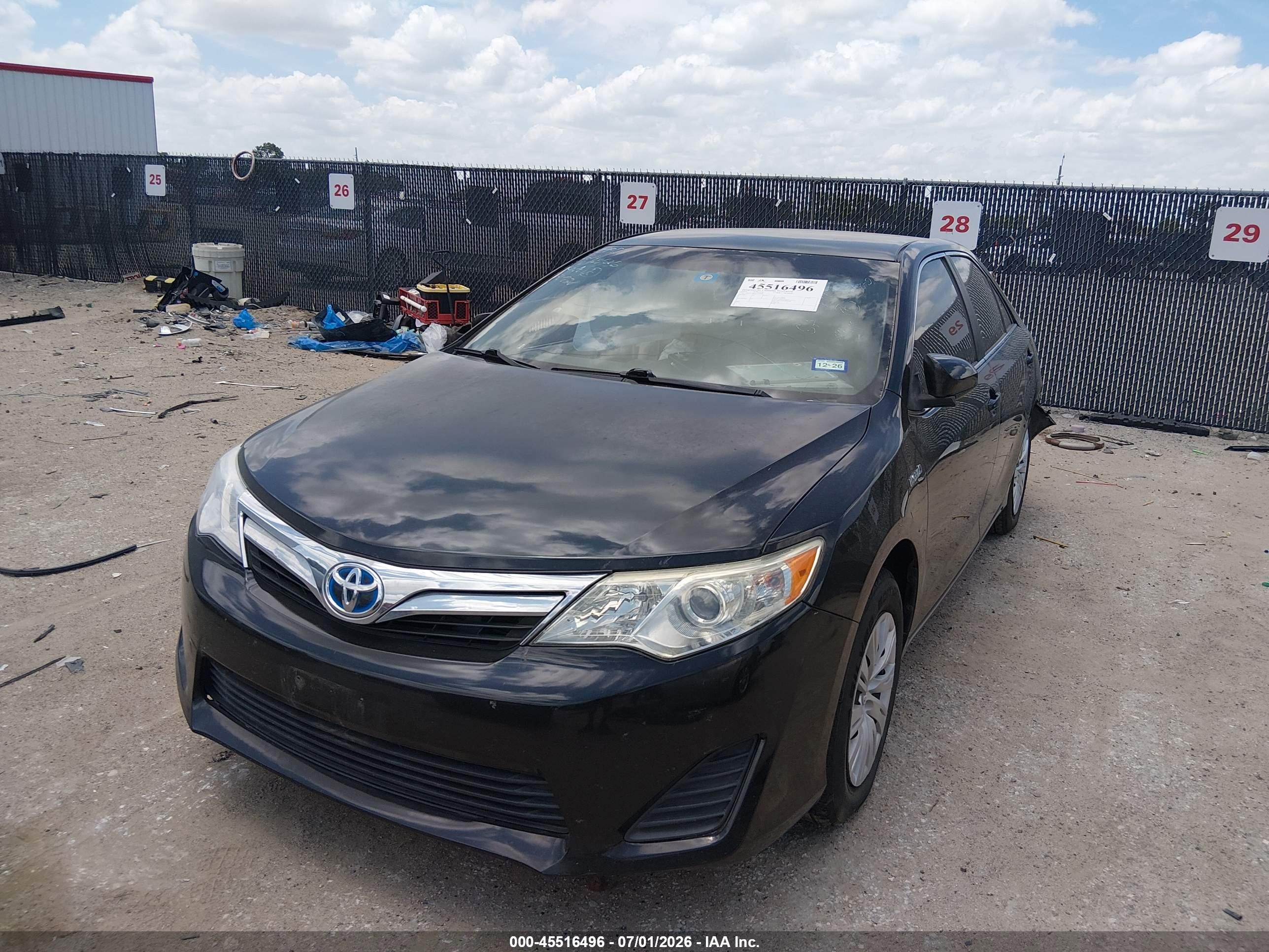 2012 Toyota Camry Hybrid Le Черный vin: 4T1BD1FK1CU054928