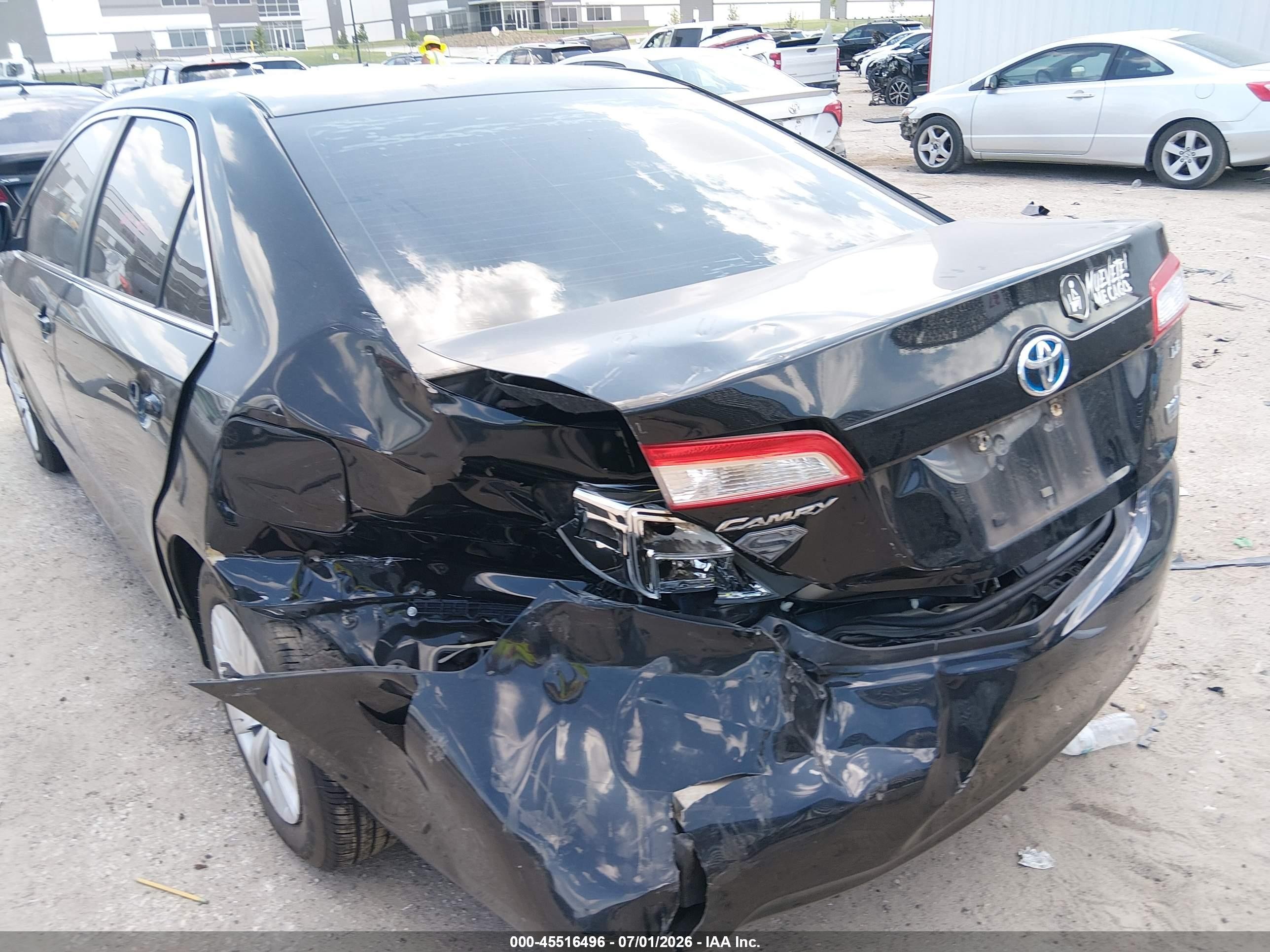 2012 Toyota Camry Hybrid Le Черный vin: 4T1BD1FK1CU054928