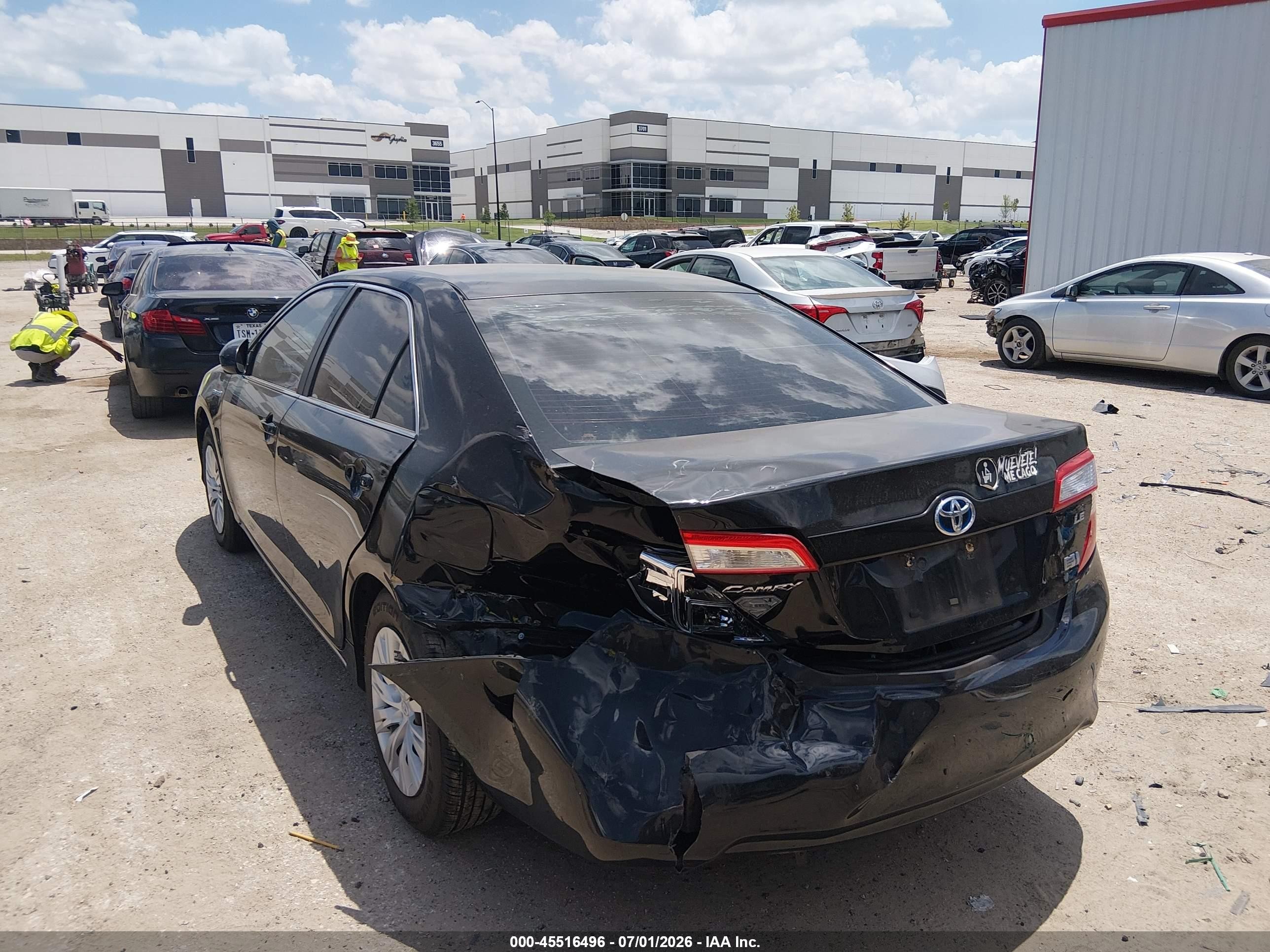 2012 Toyota Camry Hybrid Le Черный vin: 4T1BD1FK1CU054928