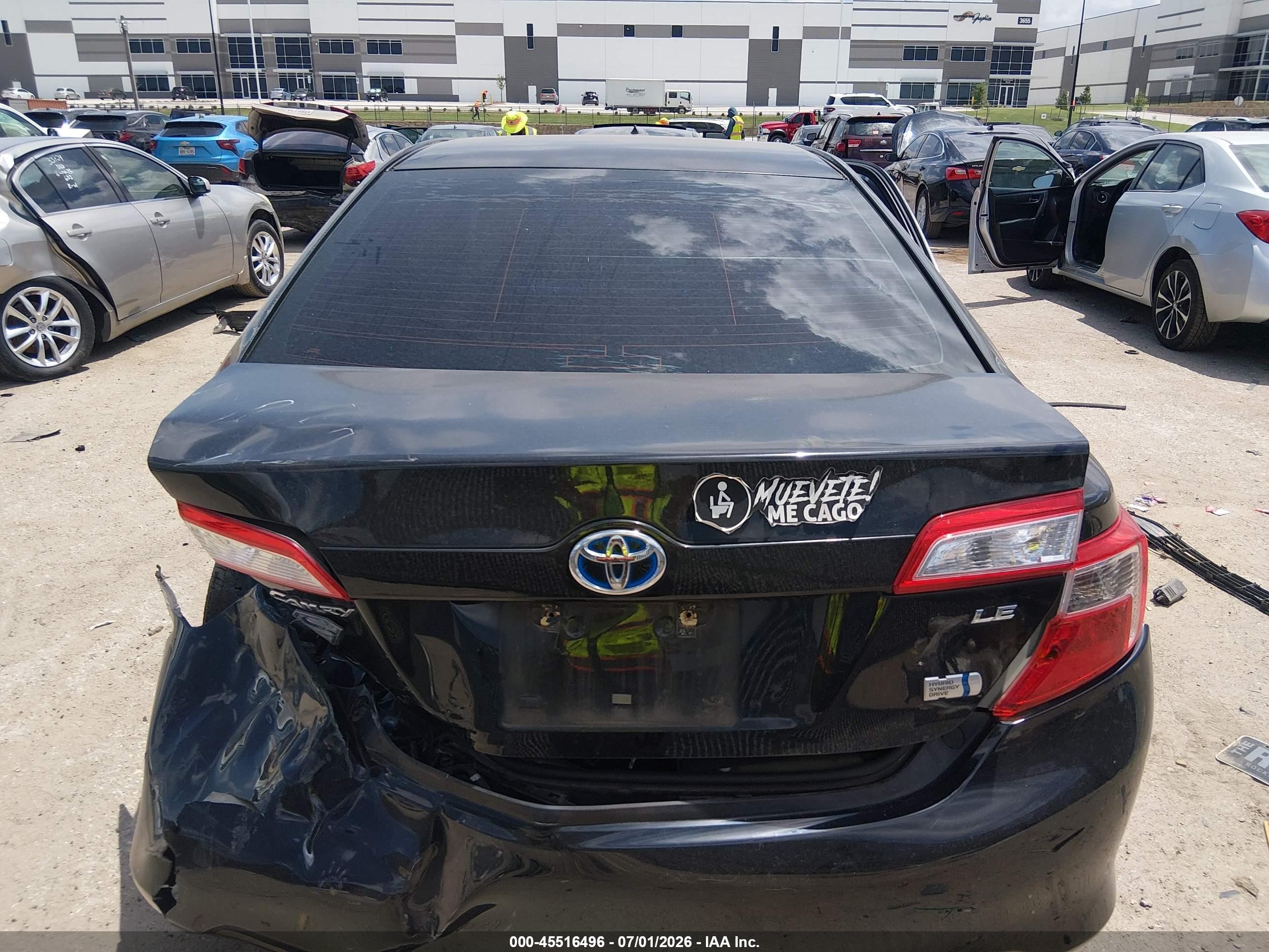 2012 Toyota Camry Hybrid Le Черный vin: 4T1BD1FK1CU054928