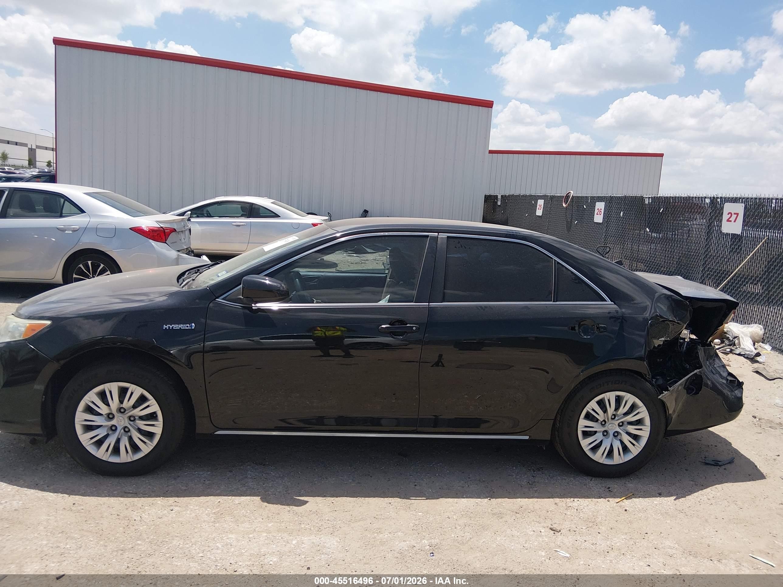 2012 Toyota Camry Hybrid Le Черный vin: 4T1BD1FK1CU054928