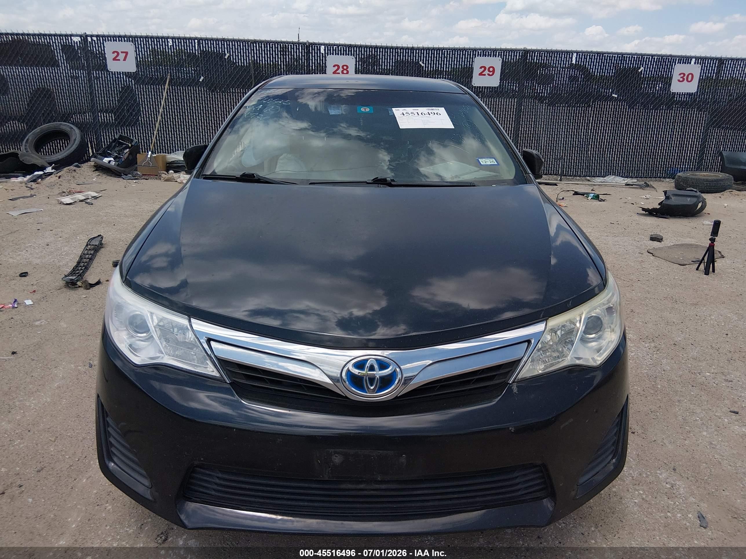 2012 Toyota Camry Hybrid Le Черный vin: 4T1BD1FK1CU054928