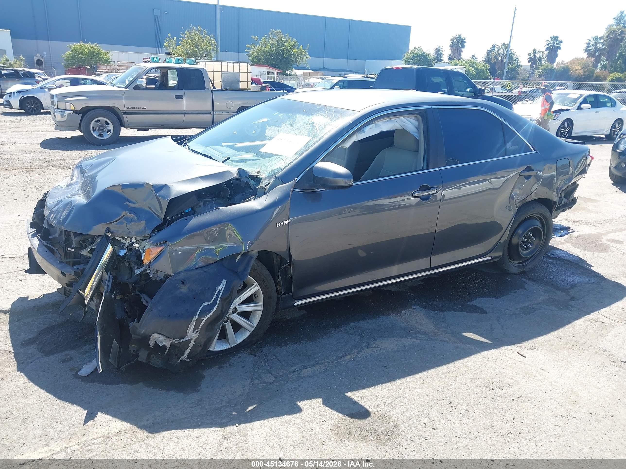 2012 Toyota Camry Hybrid Xle Gray vin: 4T1BD1FK1CU060938