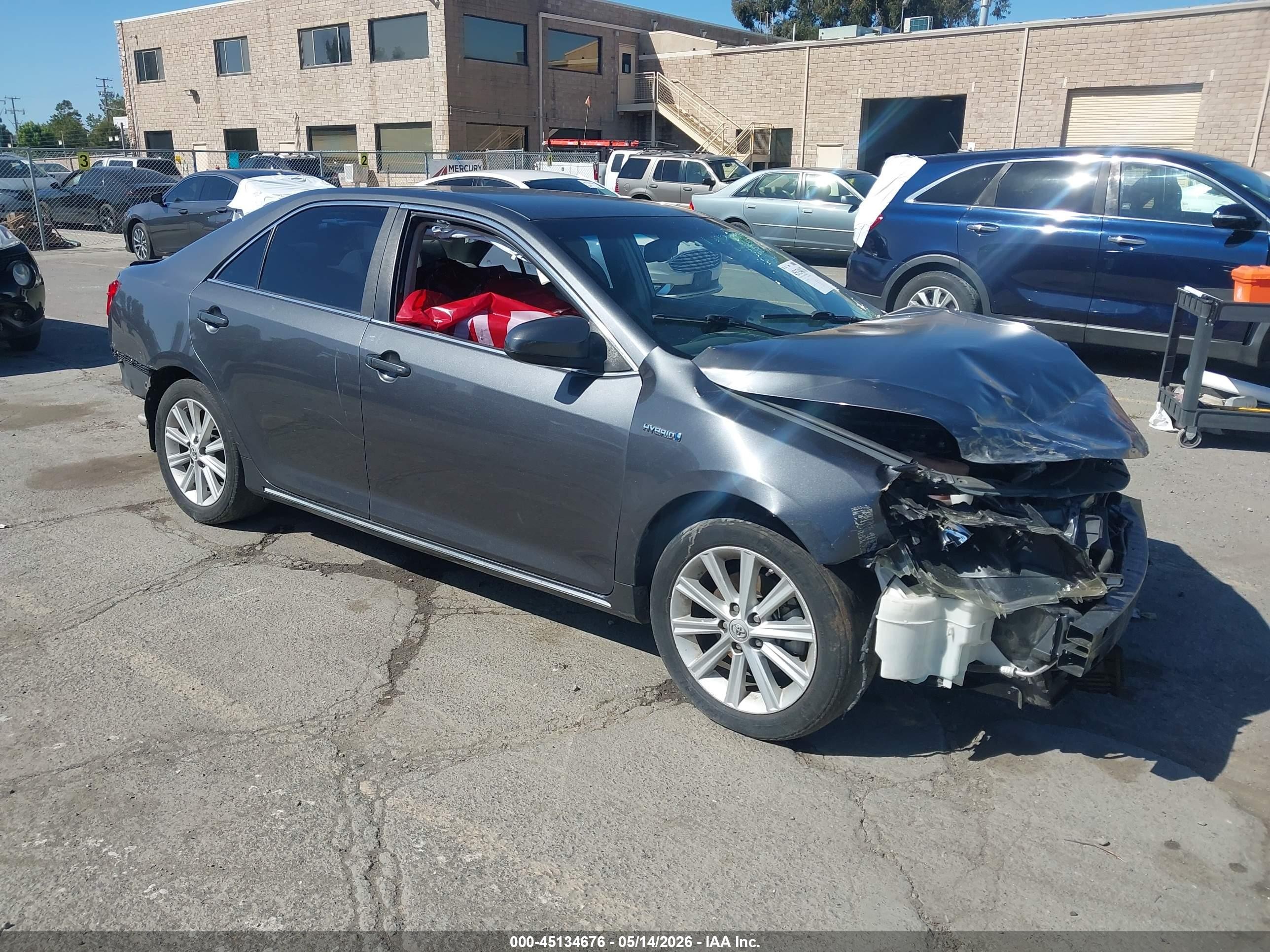 2012 Toyota Camry Hybrid Xle Gray vin: 4T1BD1FK1CU060938