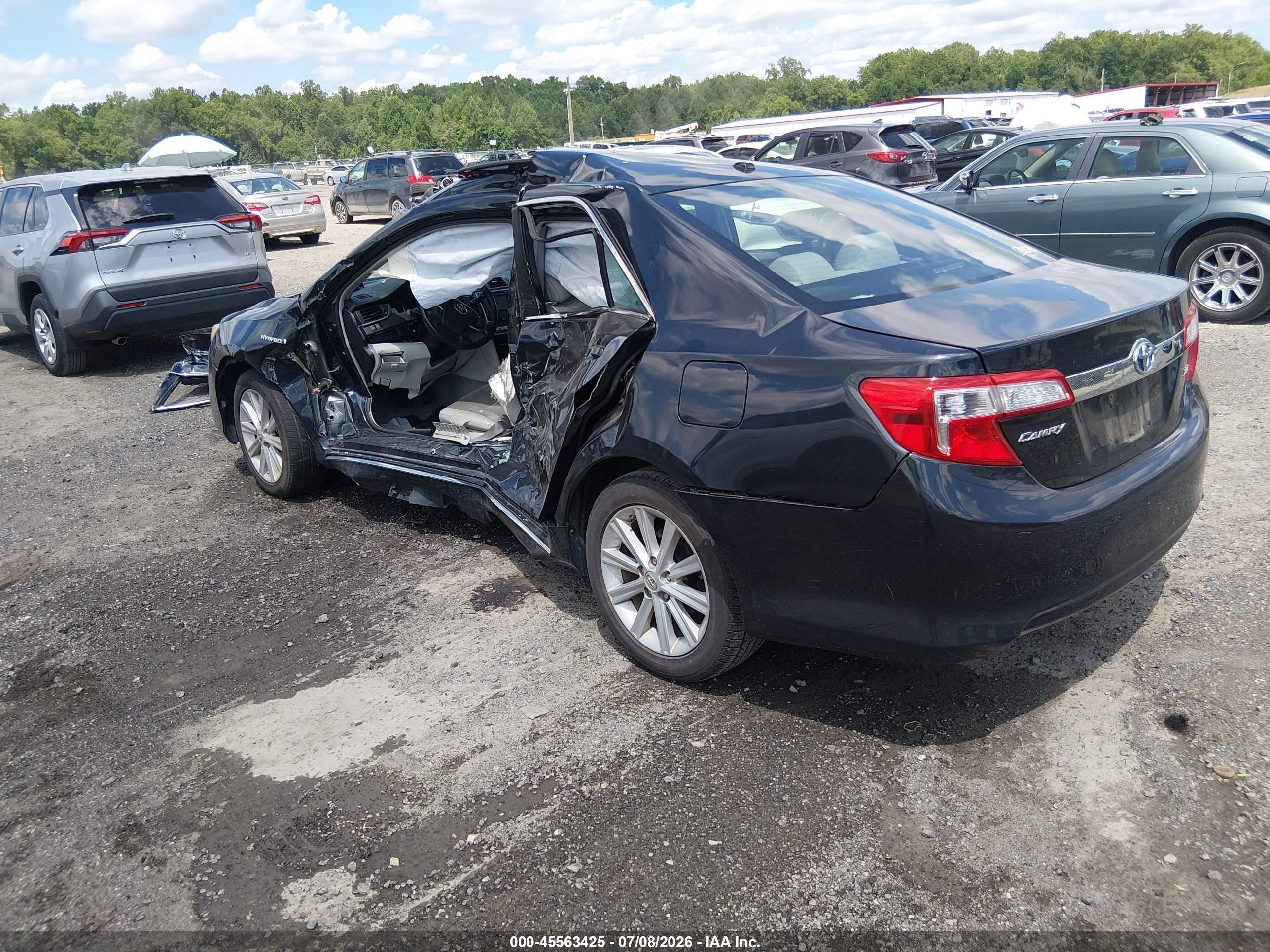 2013 Toyota Camry Hybrid Xle Blue vin: 4T1BD1FK1DU082052