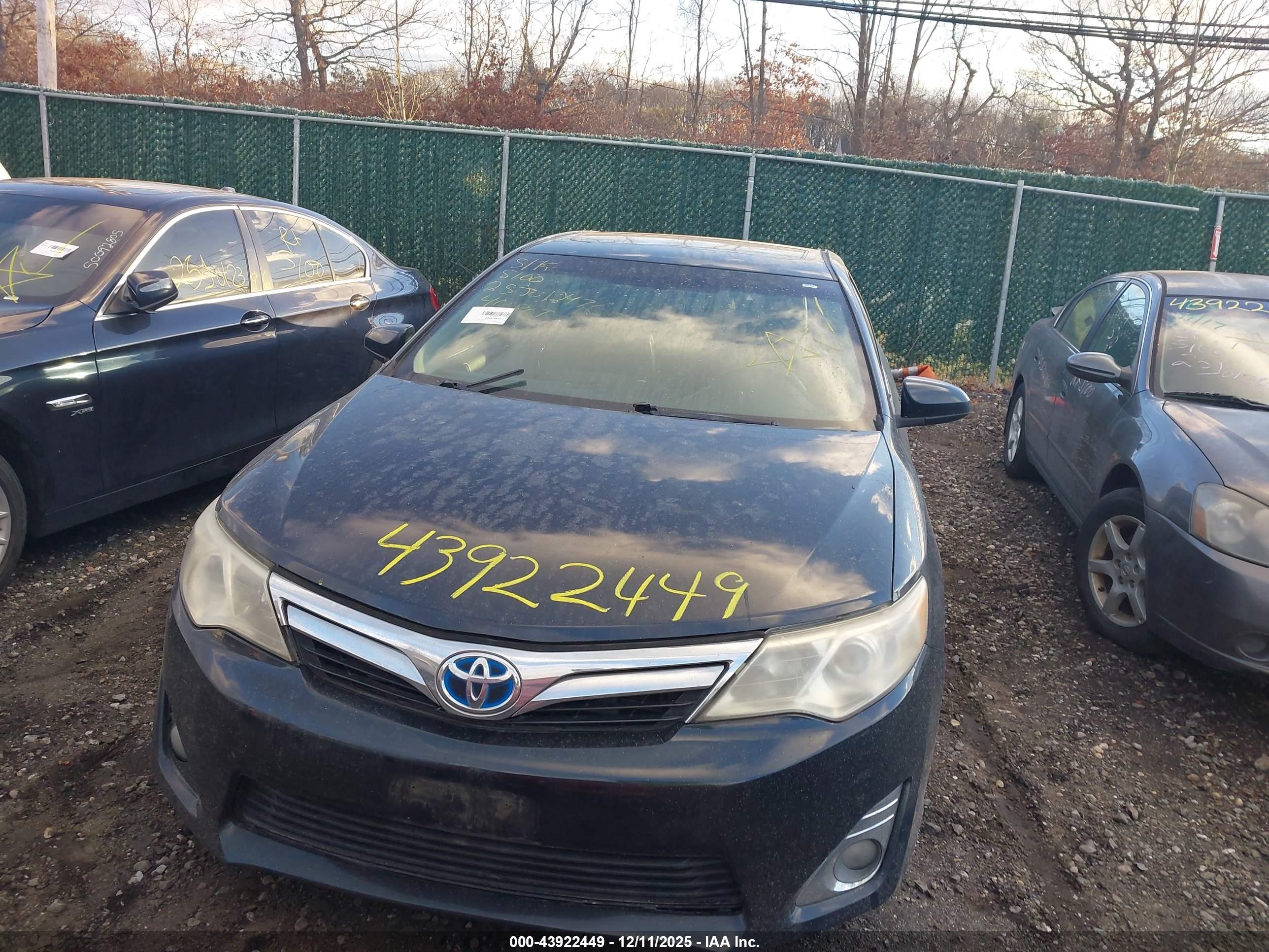 2013 Toyota Camry Hybrid Xle Черный vin: 4T1BD1FK1DU085629