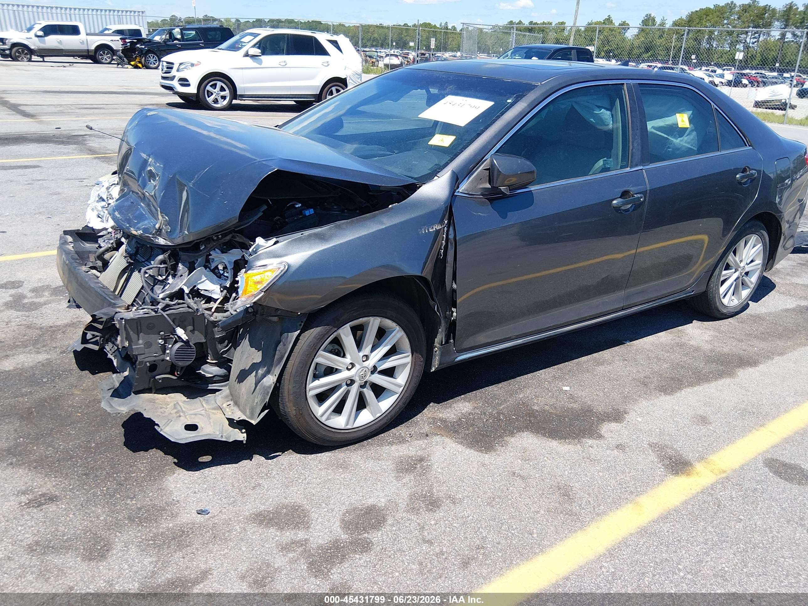 2013 Toyota Camry Hybrid Xle Серый vin: 4T1BD1FK1DU087641