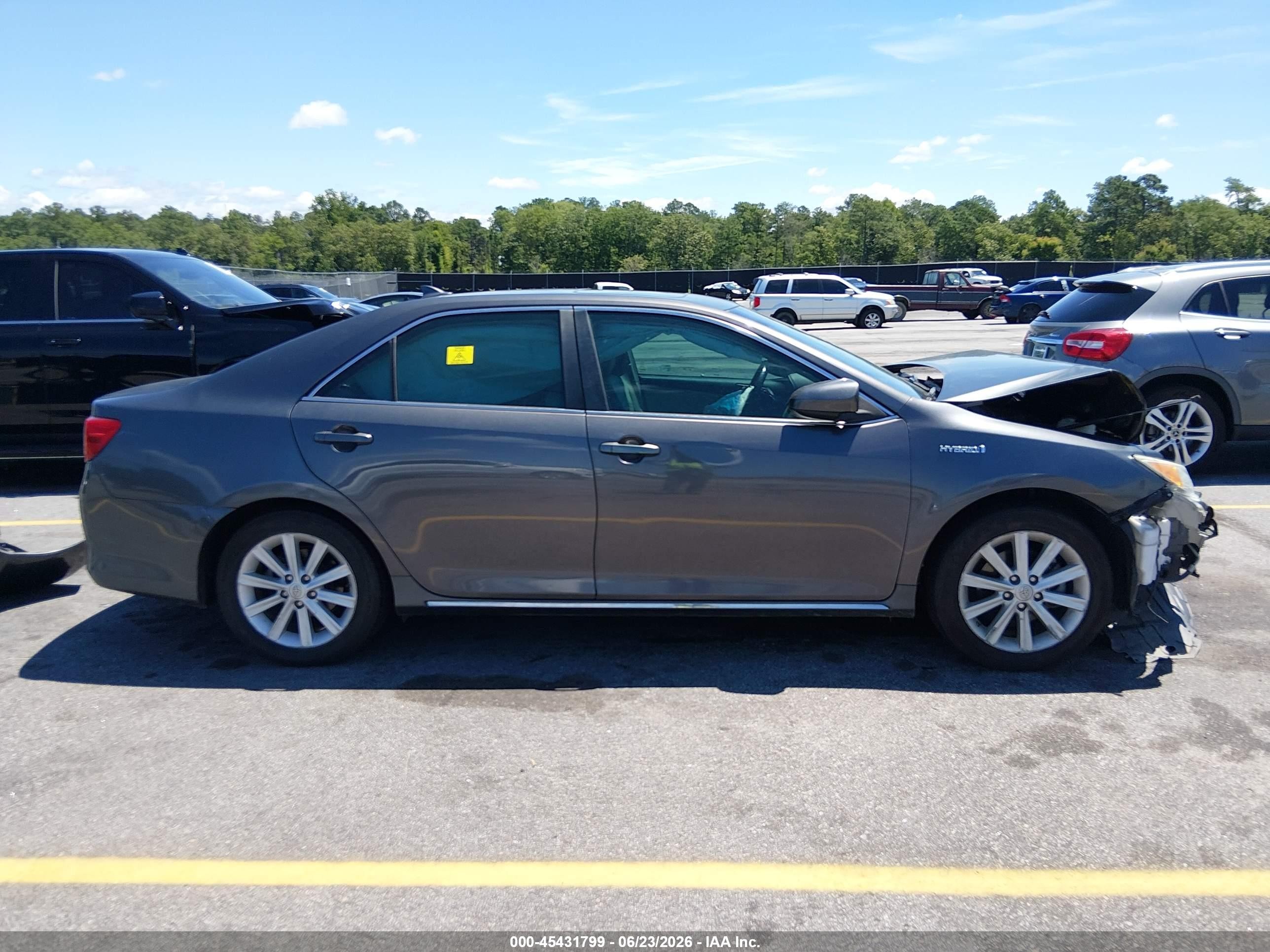 2013 Toyota Camry Hybrid Xle Серый vin: 4T1BD1FK1DU087641