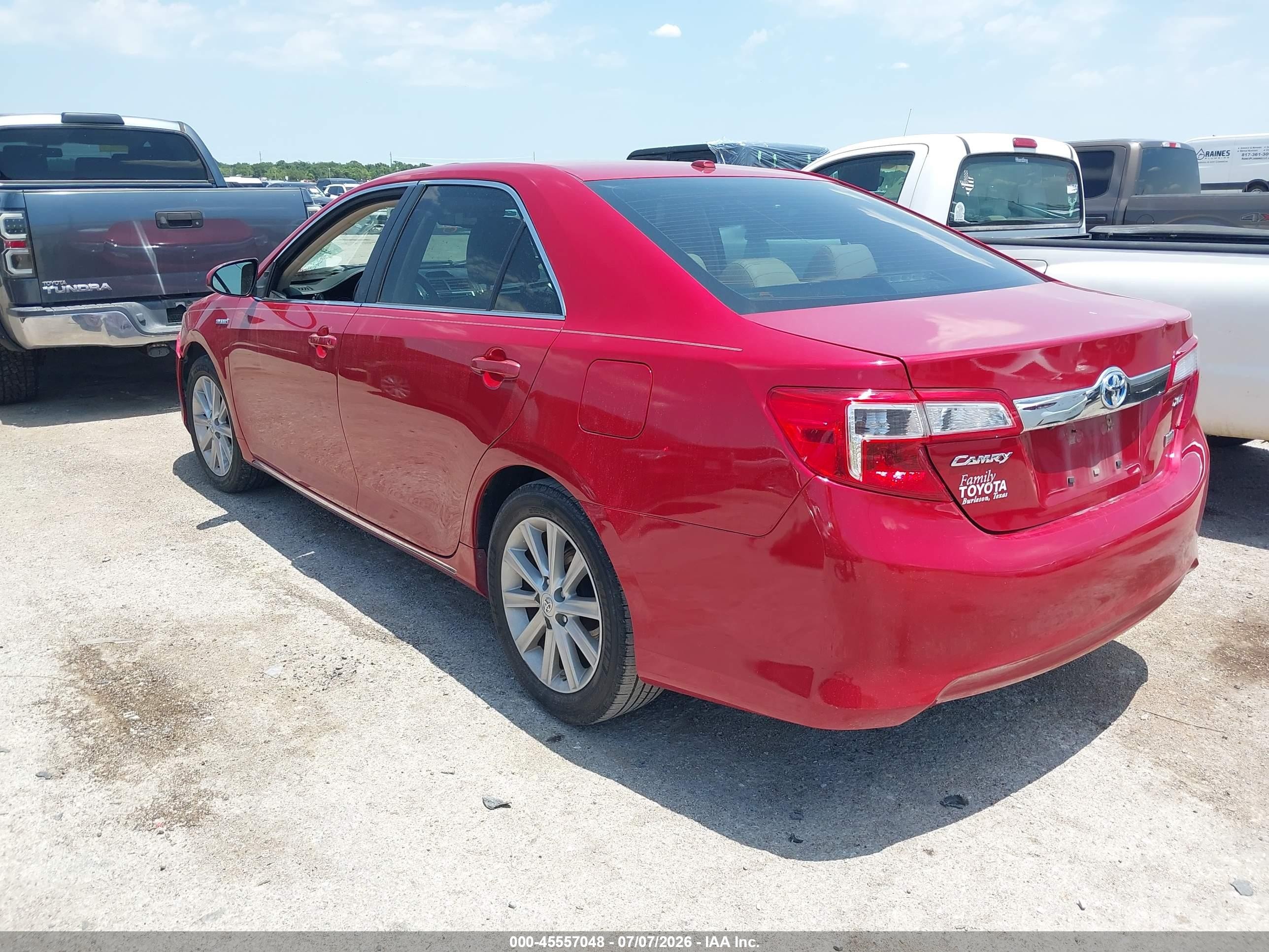 2013 Toyota Camry Hybrid Xle Red vin: 4T1BD1FK1DU088868