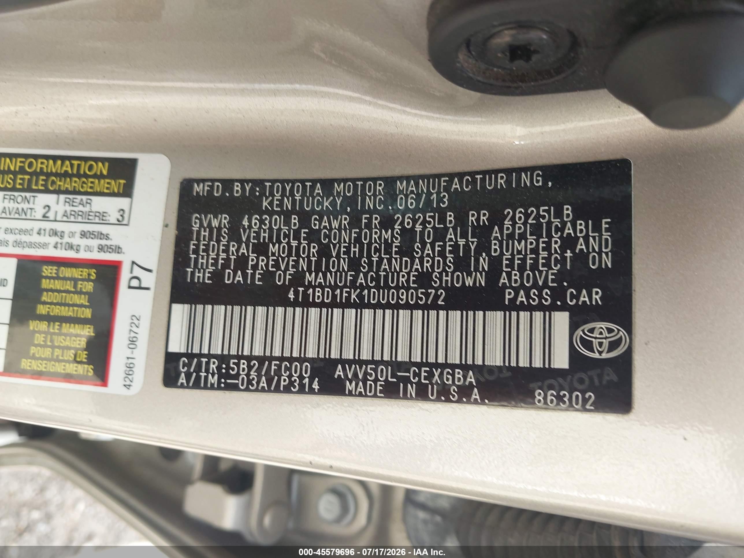 2013 Toyota Camry Hybrid Xle Silver vin: 4T1BD1FK1DU090572