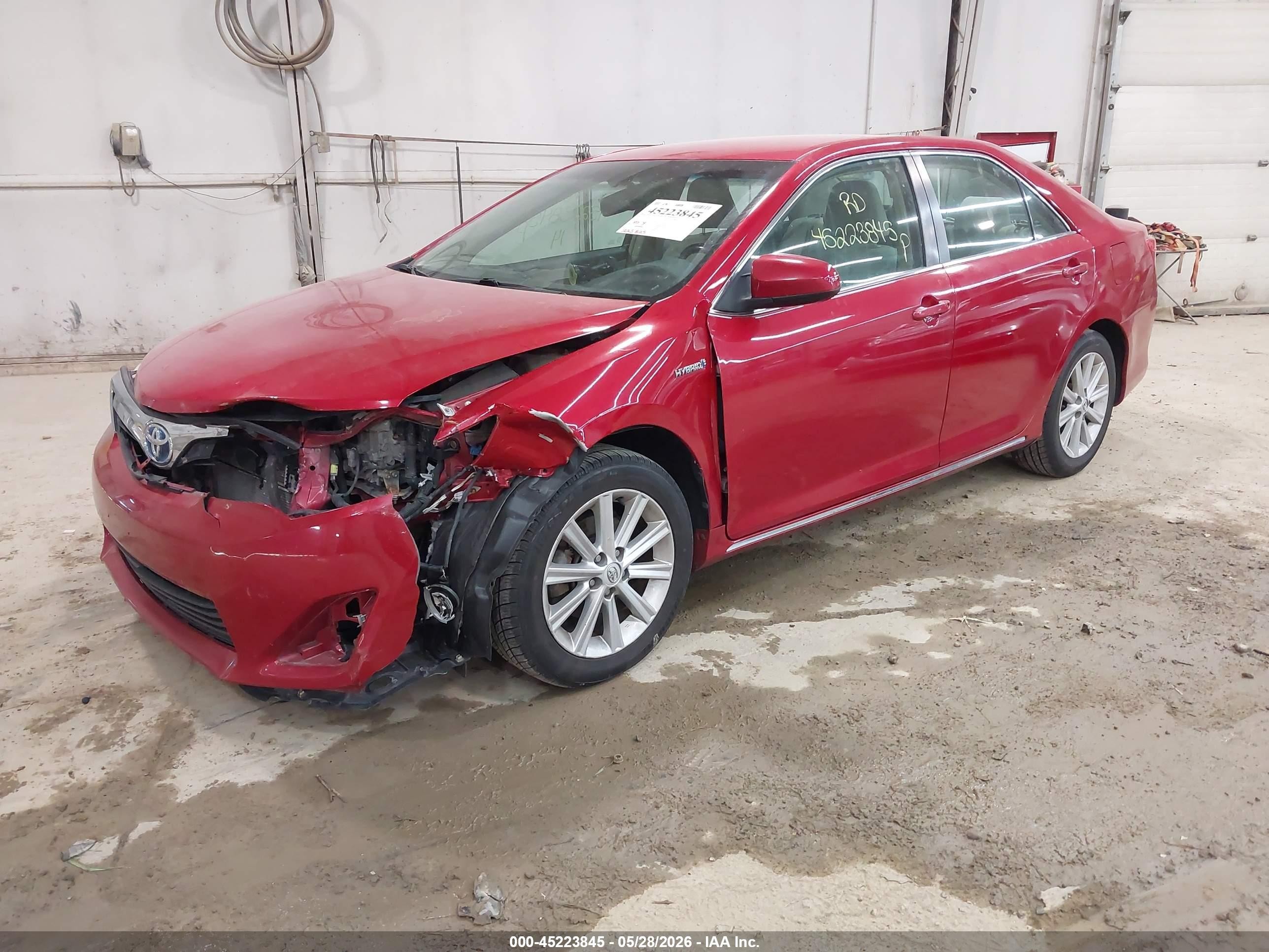 2014 Toyota Camry Hybrid Xle Red vin: 4T1BD1FK1EU103483