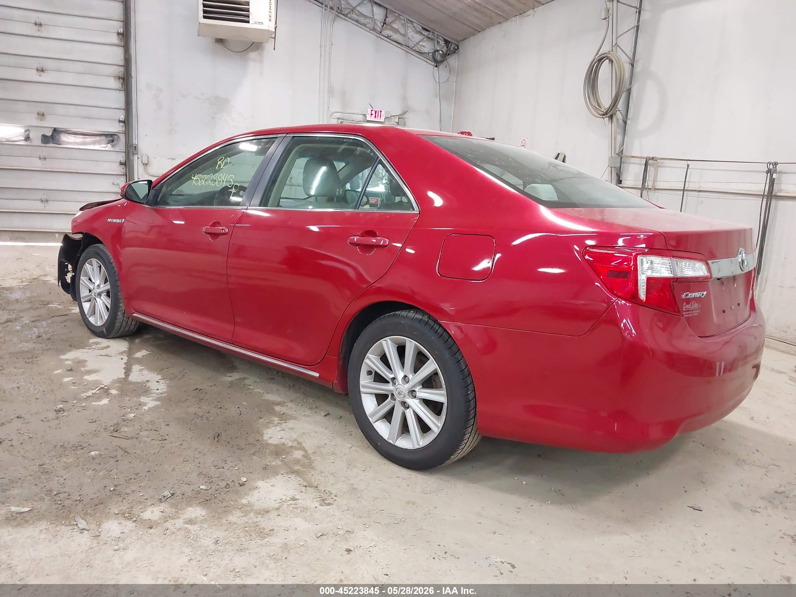 2014 Toyota Camry Hybrid Xle Red vin: 4T1BD1FK1EU103483