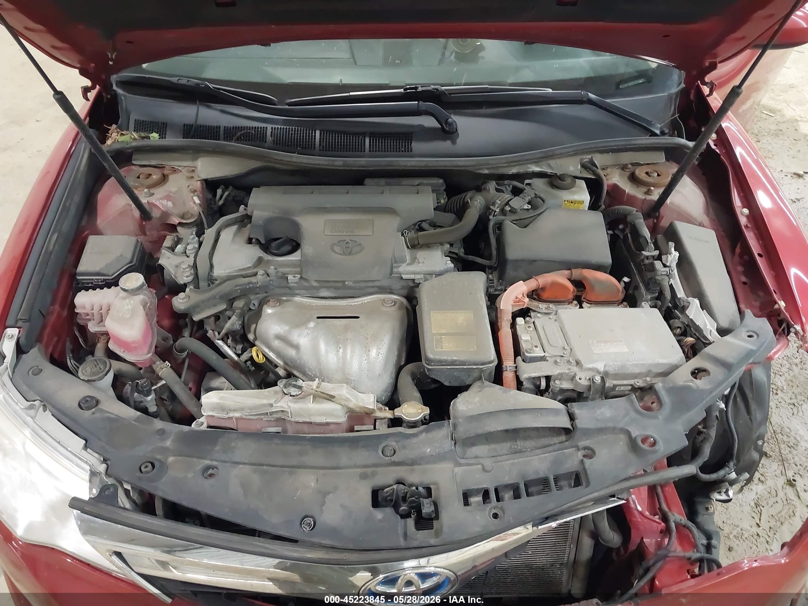2014 Toyota Camry Hybrid Xle Red vin: 4T1BD1FK1EU103483