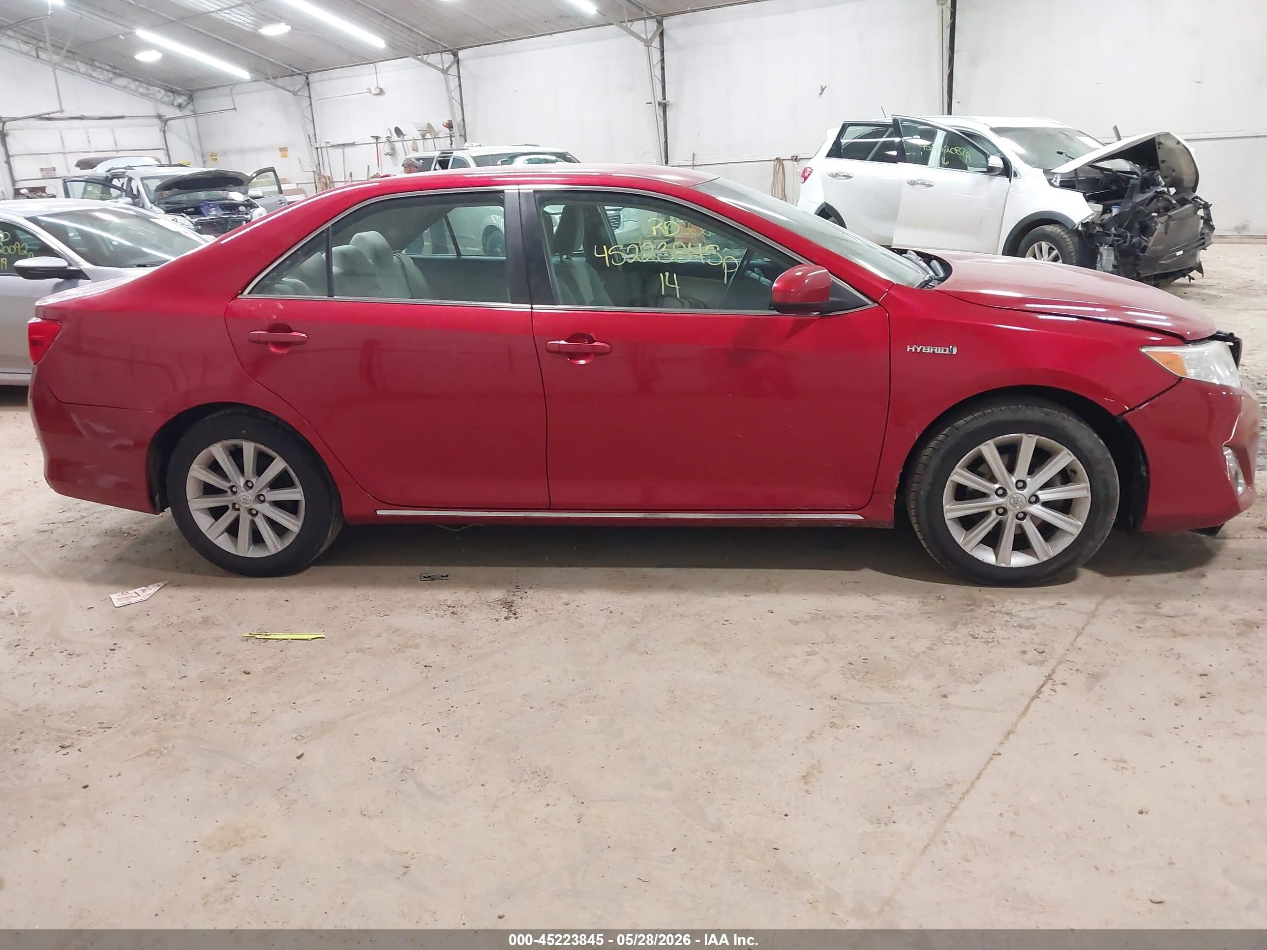2014 Toyota Camry Hybrid Xle Red vin: 4T1BD1FK1EU103483