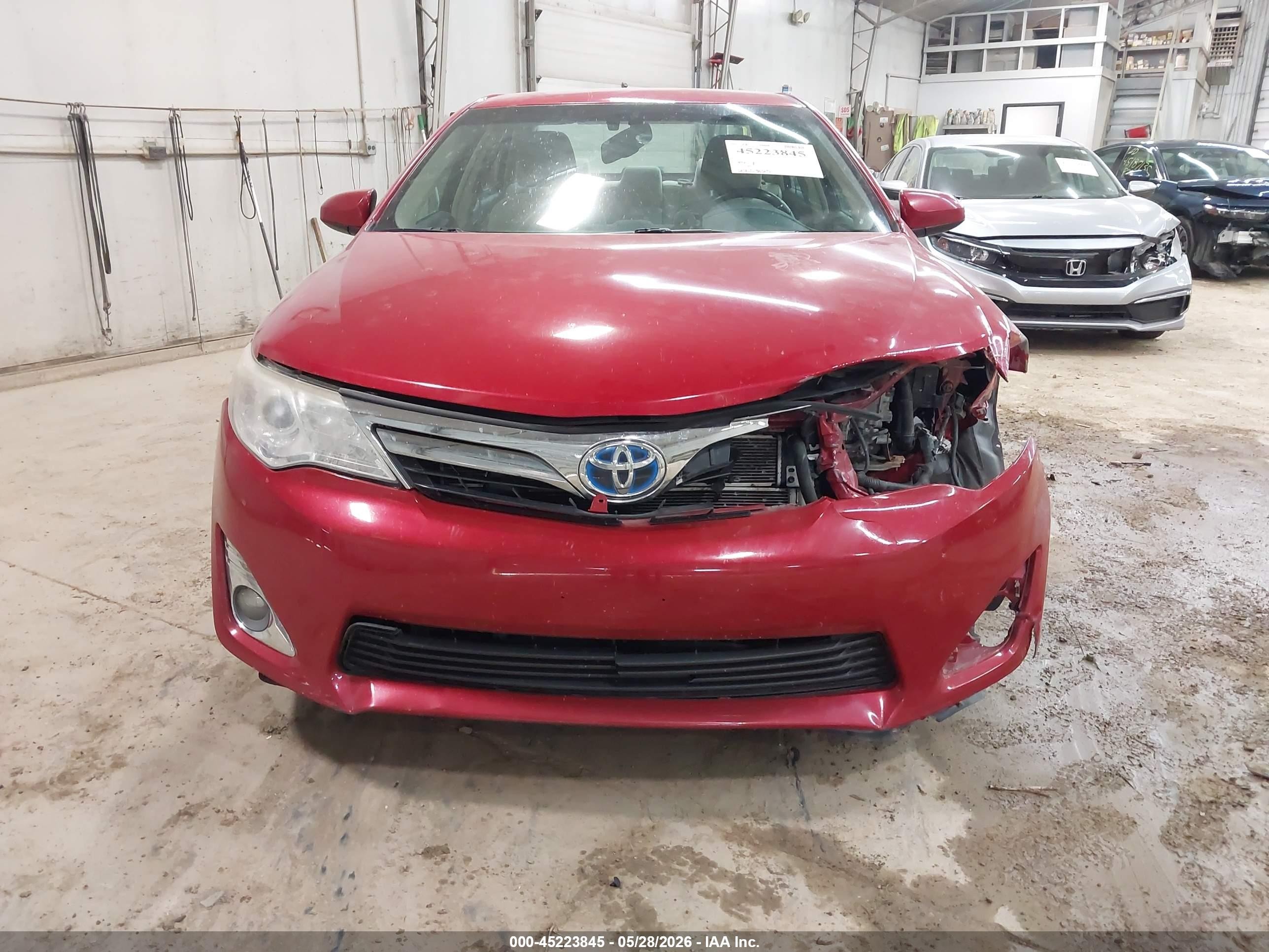 2014 Toyota Camry Hybrid Xle Red vin: 4T1BD1FK1EU103483