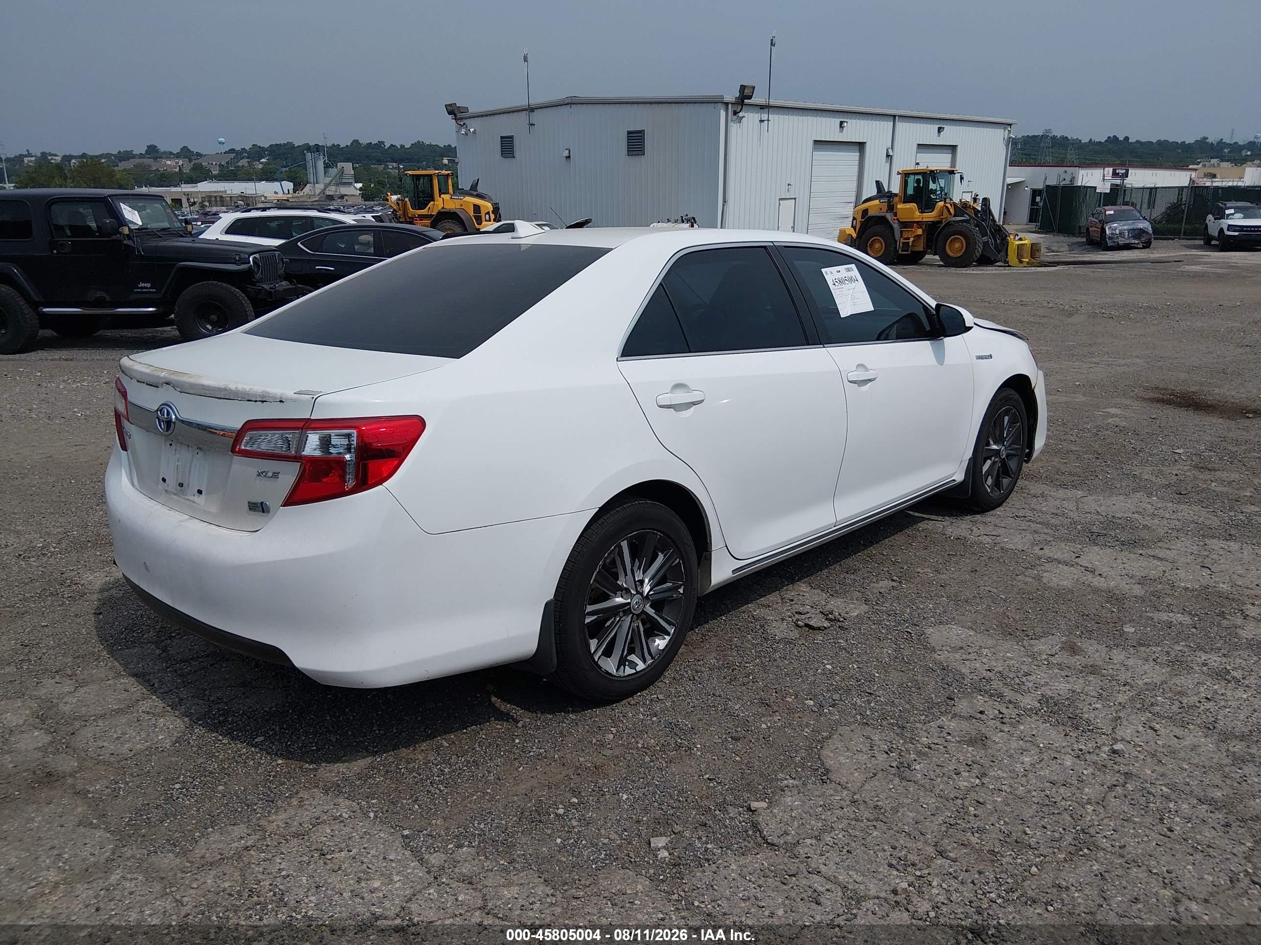 2014 Toyota Camry Hybrid Xle White vin: 4T1BD1FK1EU105735