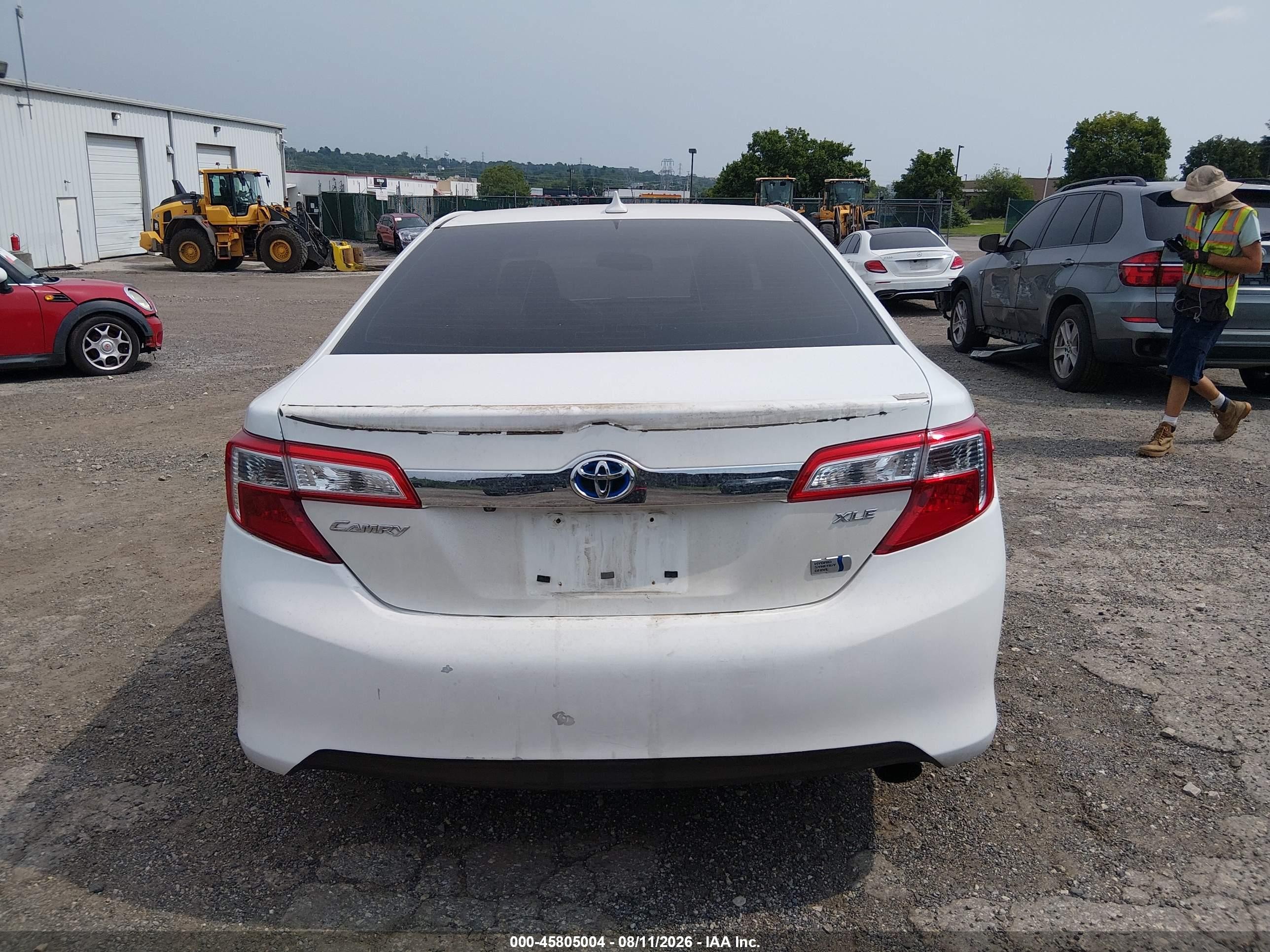 2014 Toyota Camry Hybrid Xle White vin: 4T1BD1FK1EU105735
