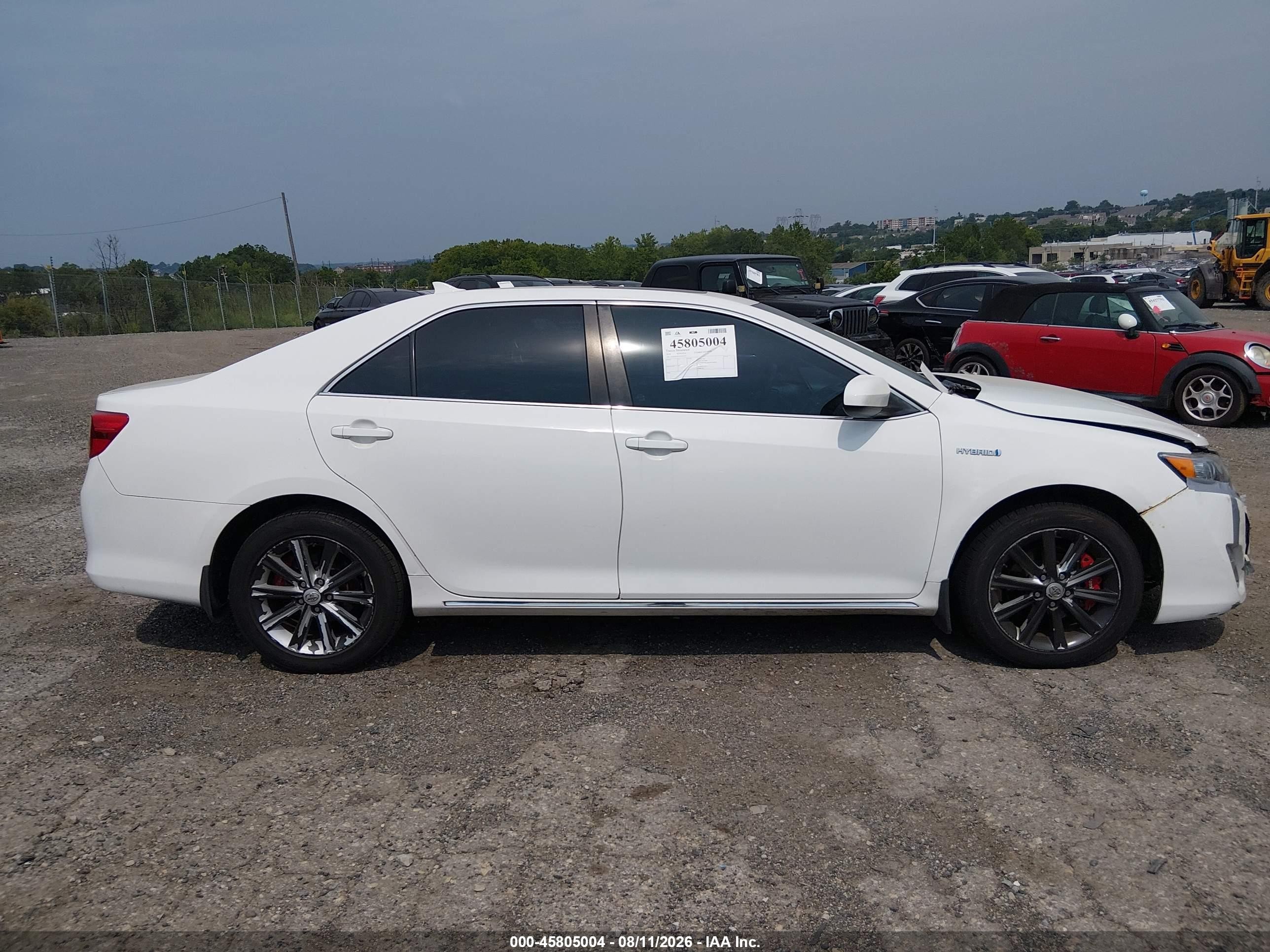 2014 Toyota Camry Hybrid Xle White vin: 4T1BD1FK1EU105735