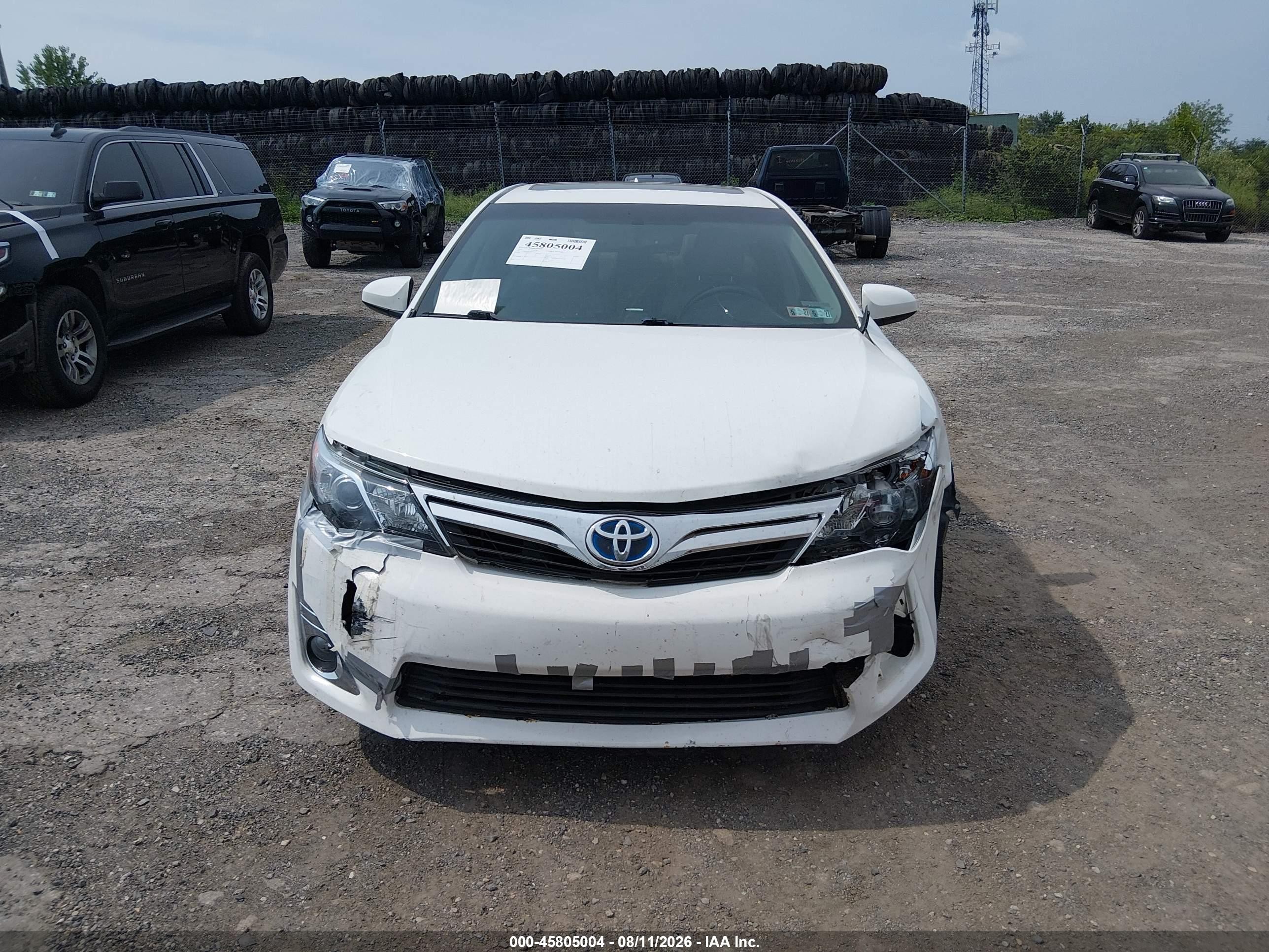 2014 Toyota Camry Hybrid Xle White vin: 4T1BD1FK1EU105735