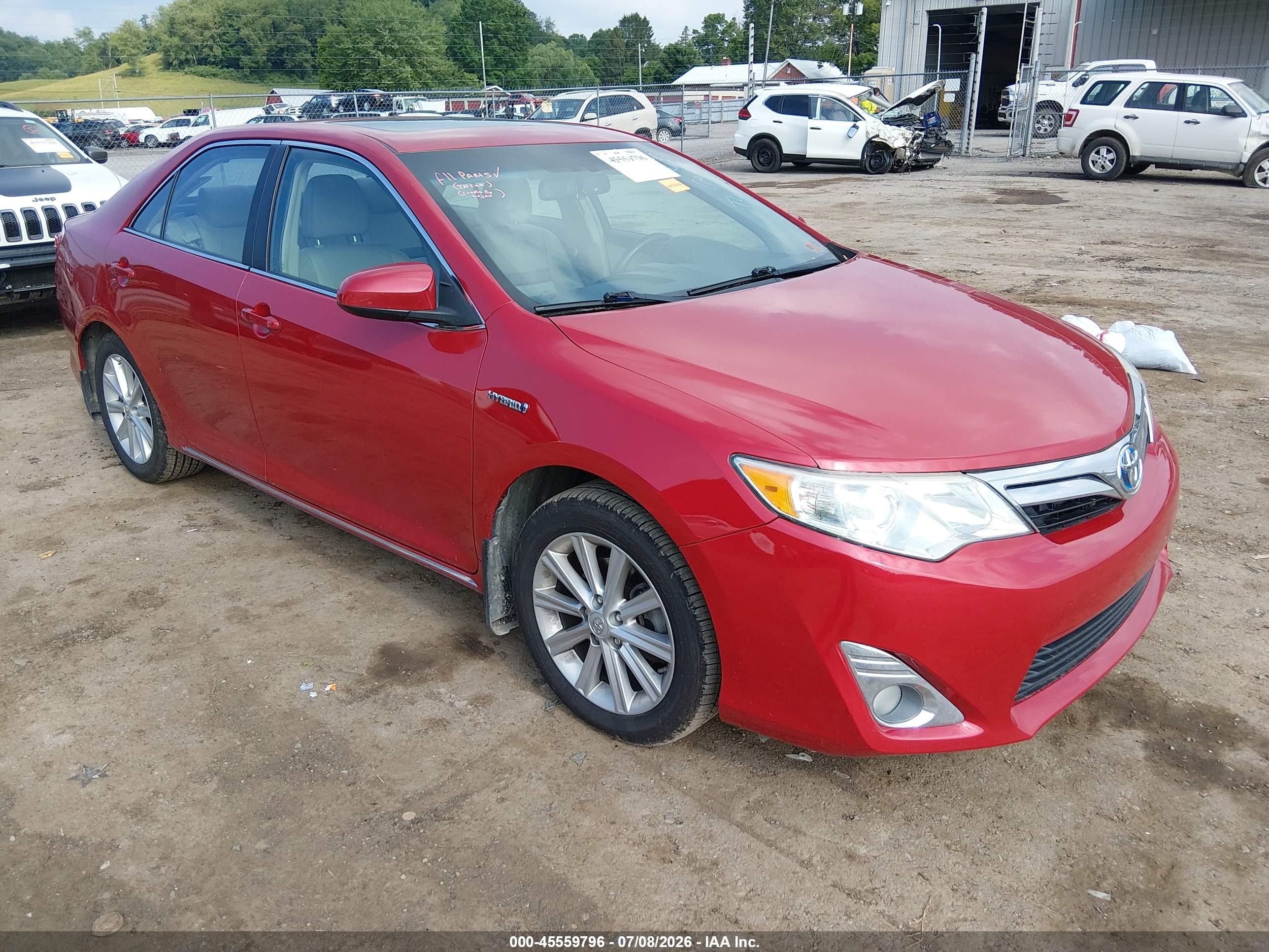 2014 Toyota Camry Hybrid Xle Красный vin: 4T1BD1FK1EU120204