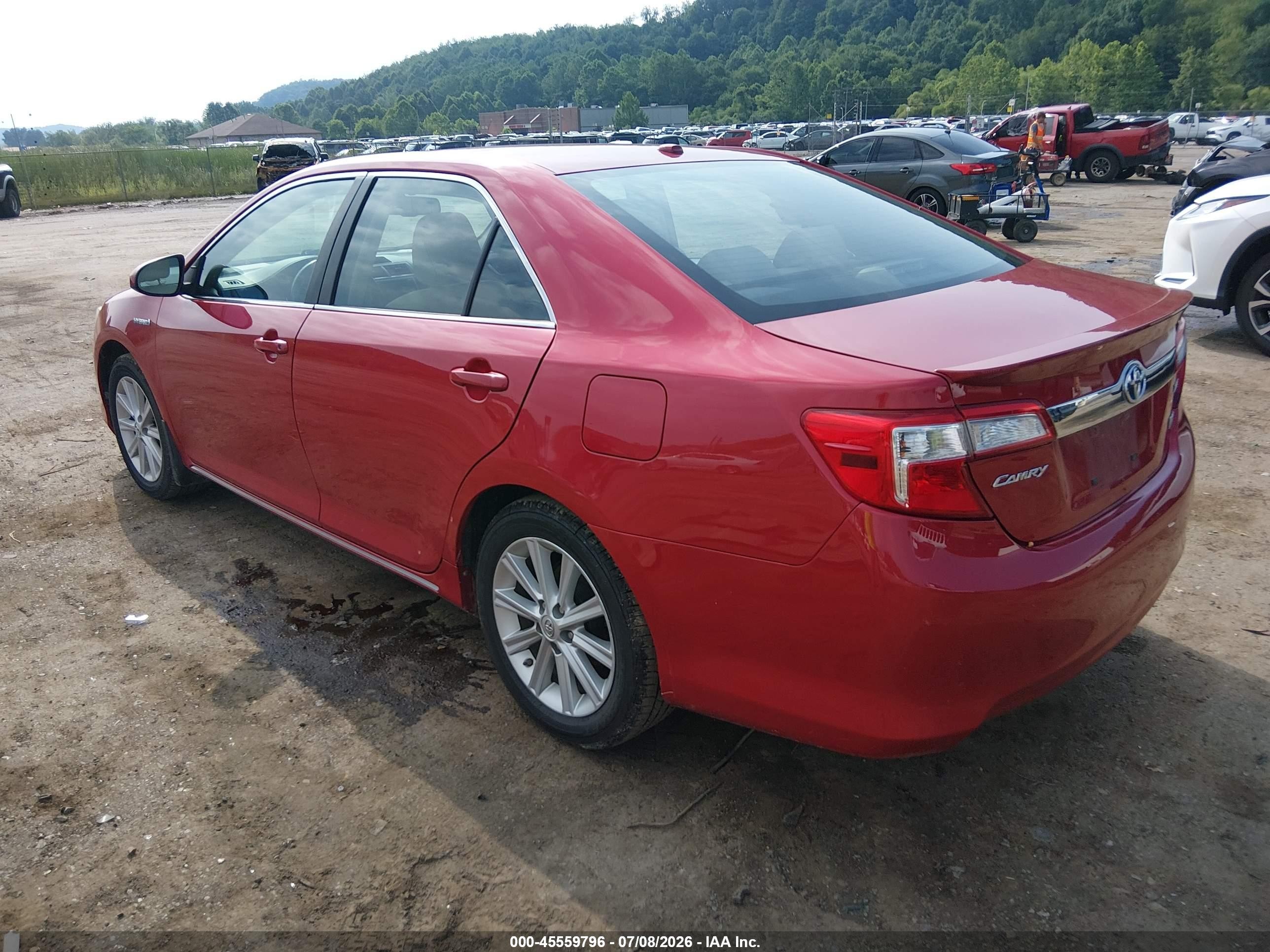 2014 Toyota Camry Hybrid Xle Красный vin: 4T1BD1FK1EU120204
