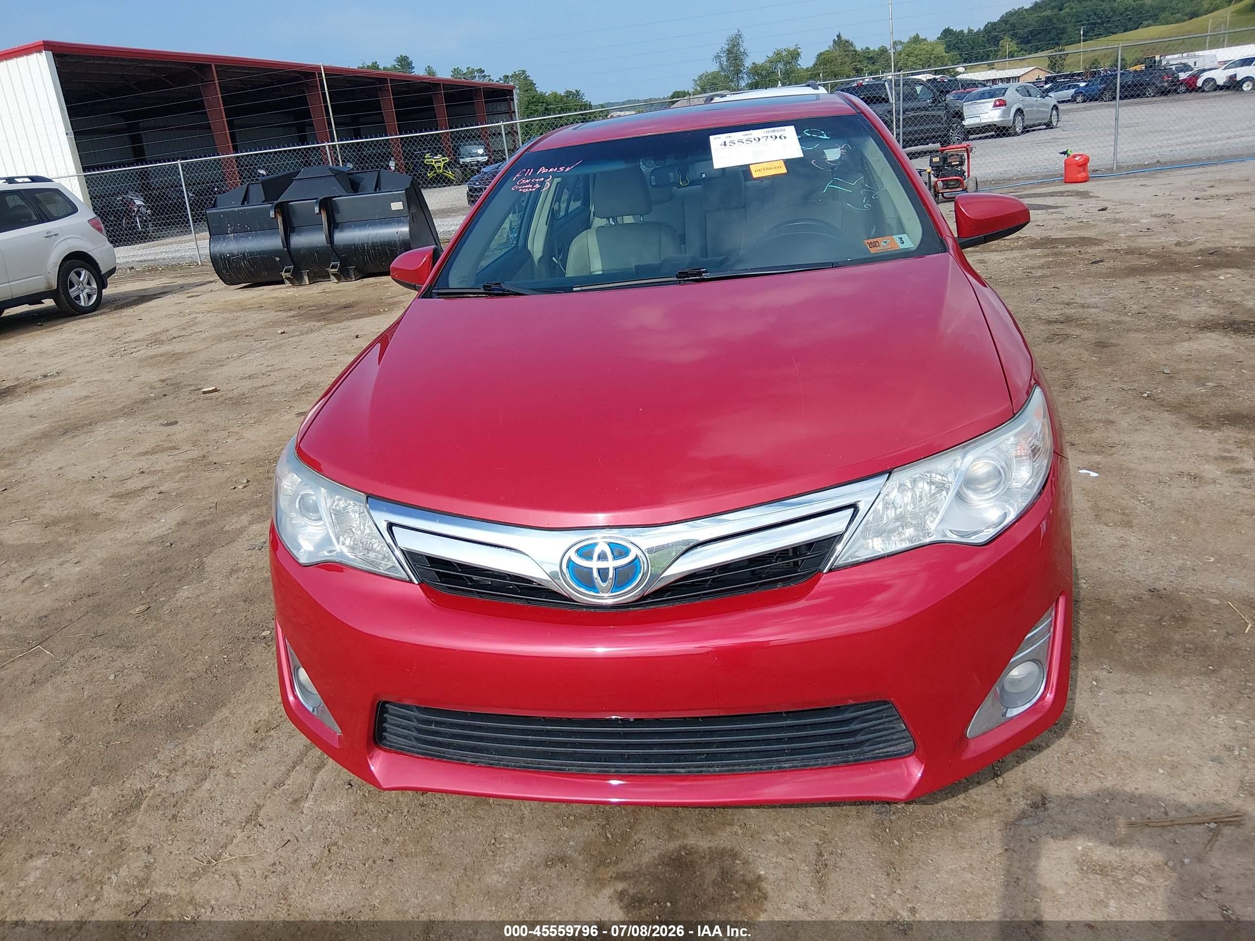 2014 Toyota Camry Hybrid Xle Красный vin: 4T1BD1FK1EU120204