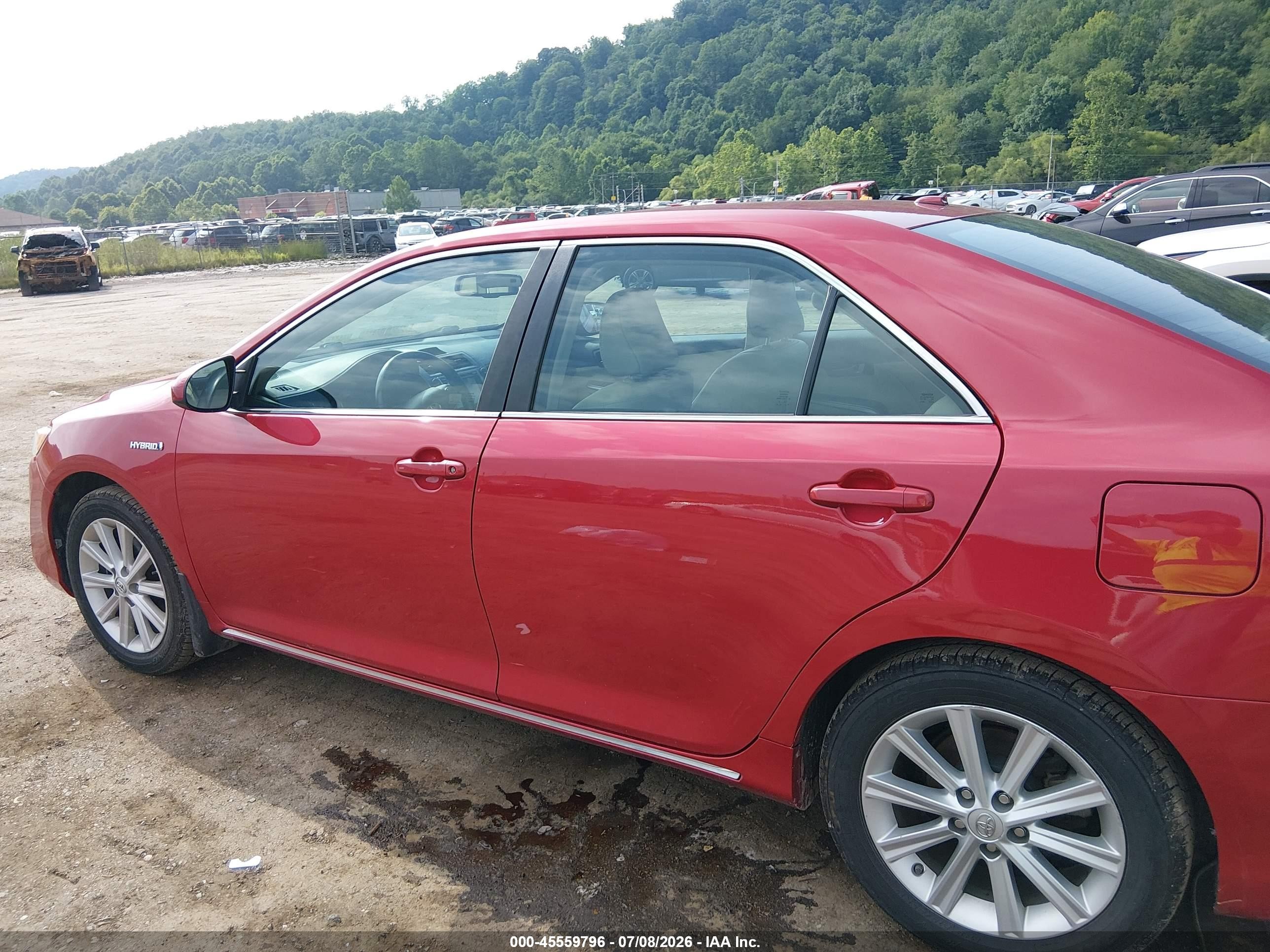 2014 Toyota Camry Hybrid Xle Красный vin: 4T1BD1FK1EU120204