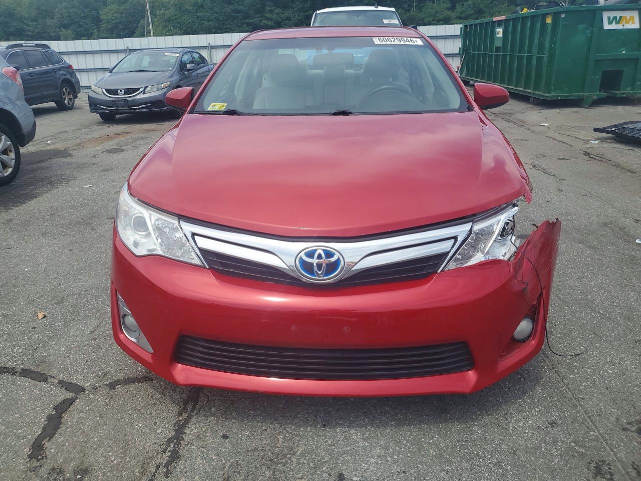 2014 Toyota Camry Hybrid Xle Red vin: 4T1BD1FK1EU125791