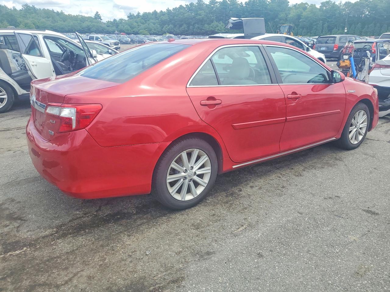 2014 Toyota Camry Hybrid Xle Red vin: 4T1BD1FK1EU125791