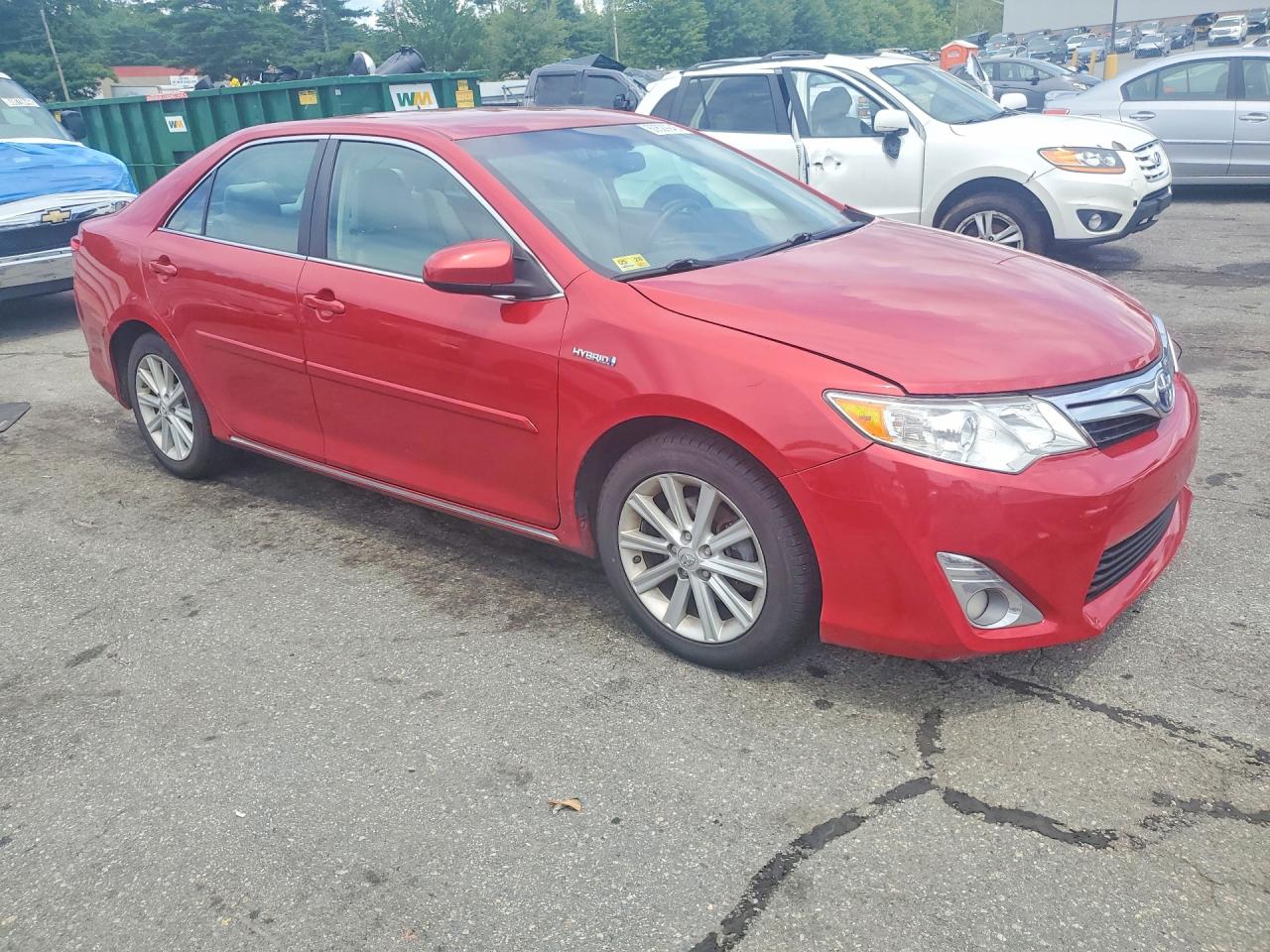2014 Toyota Camry Hybrid Xle Red vin: 4T1BD1FK1EU125791